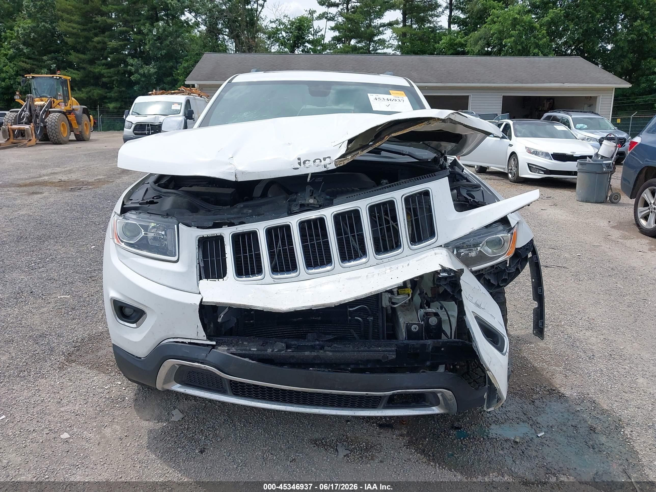 2015 Jeep Grand Cherokee Limited White vin: 1C4RJFBG8FC733552
