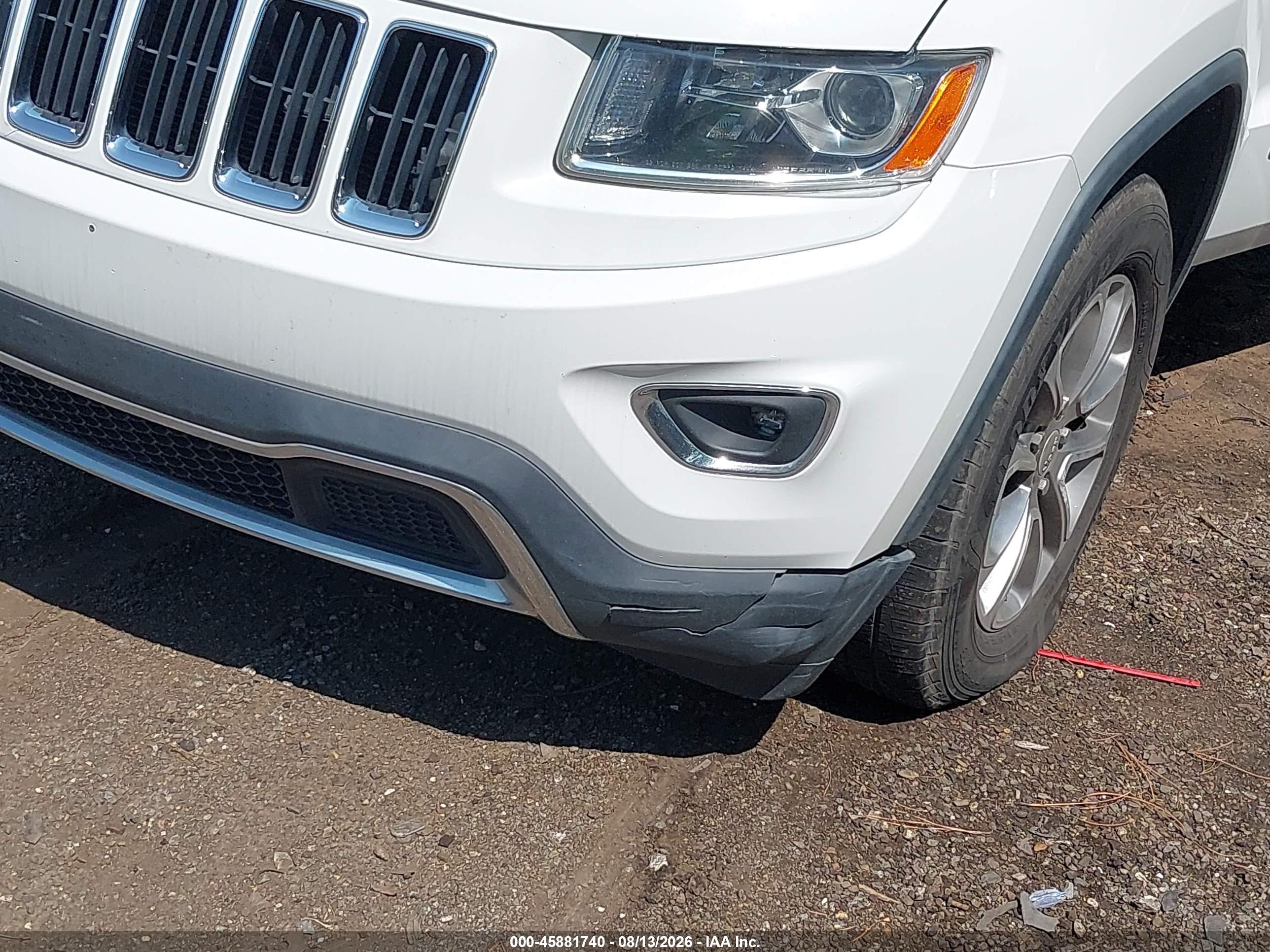 2015 Jeep Grand Cherokee Limited White vin: 1C4RJFBG8FC738878