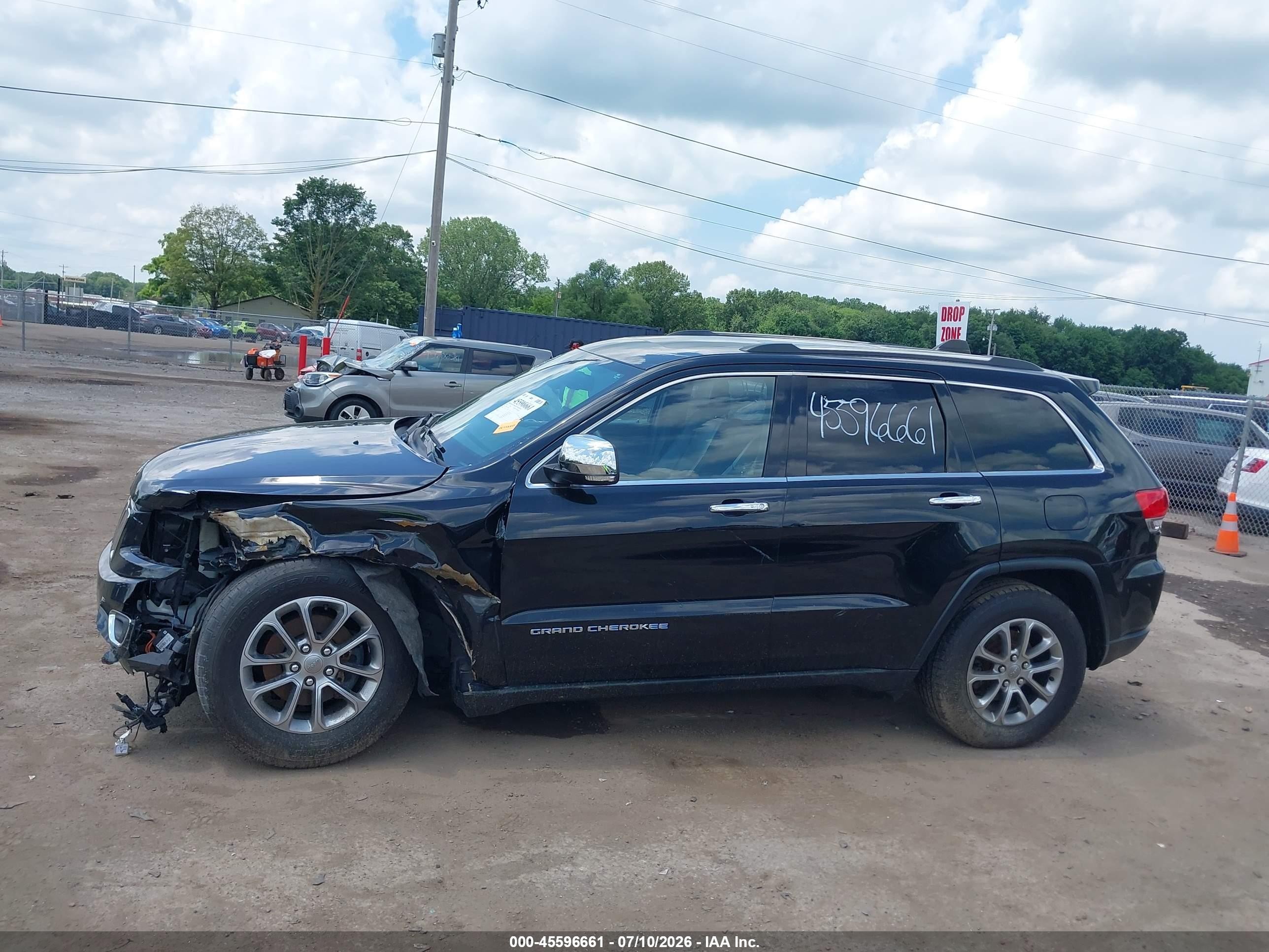 2015 Jeep Grand Cherokee Limited Черный vin: 1C4RJFBG8FC744051