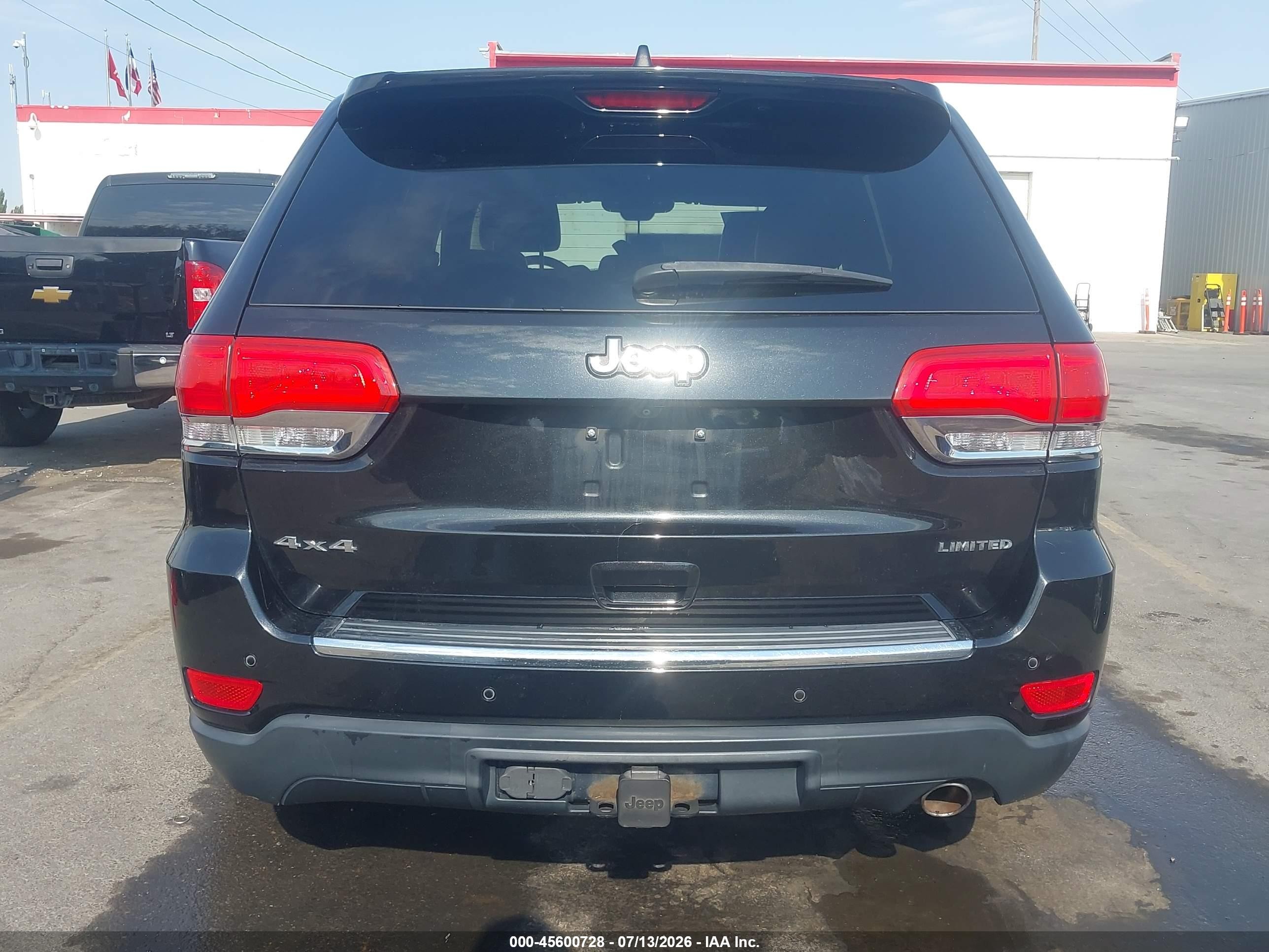 2015 Jeep Grand Cherokee Limited Black vin: 1C4RJFBG8FC828628
