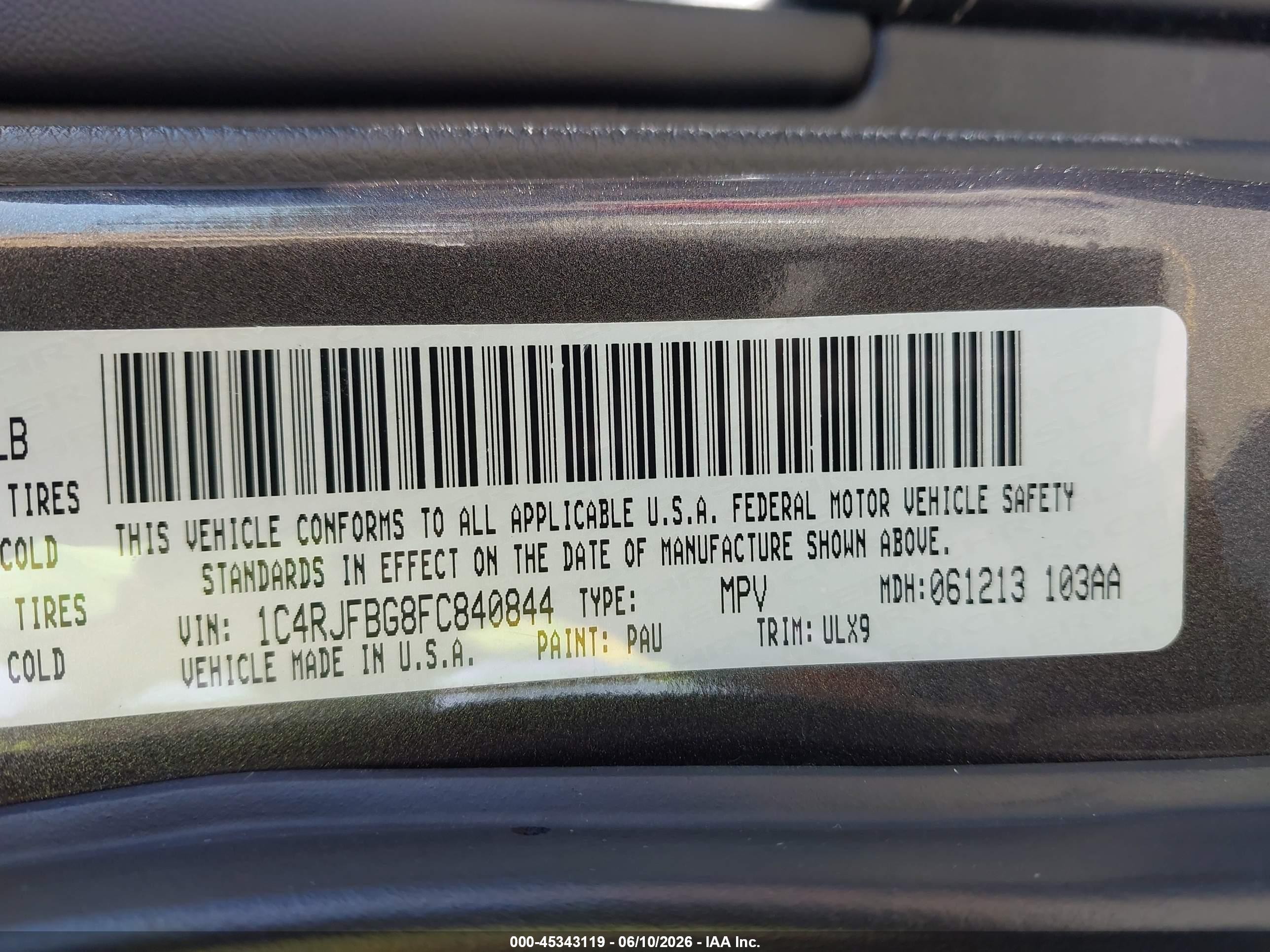 2015 Jeep Grand Cherokee Limited Gray vin: 1C4RJFBG8FC840844