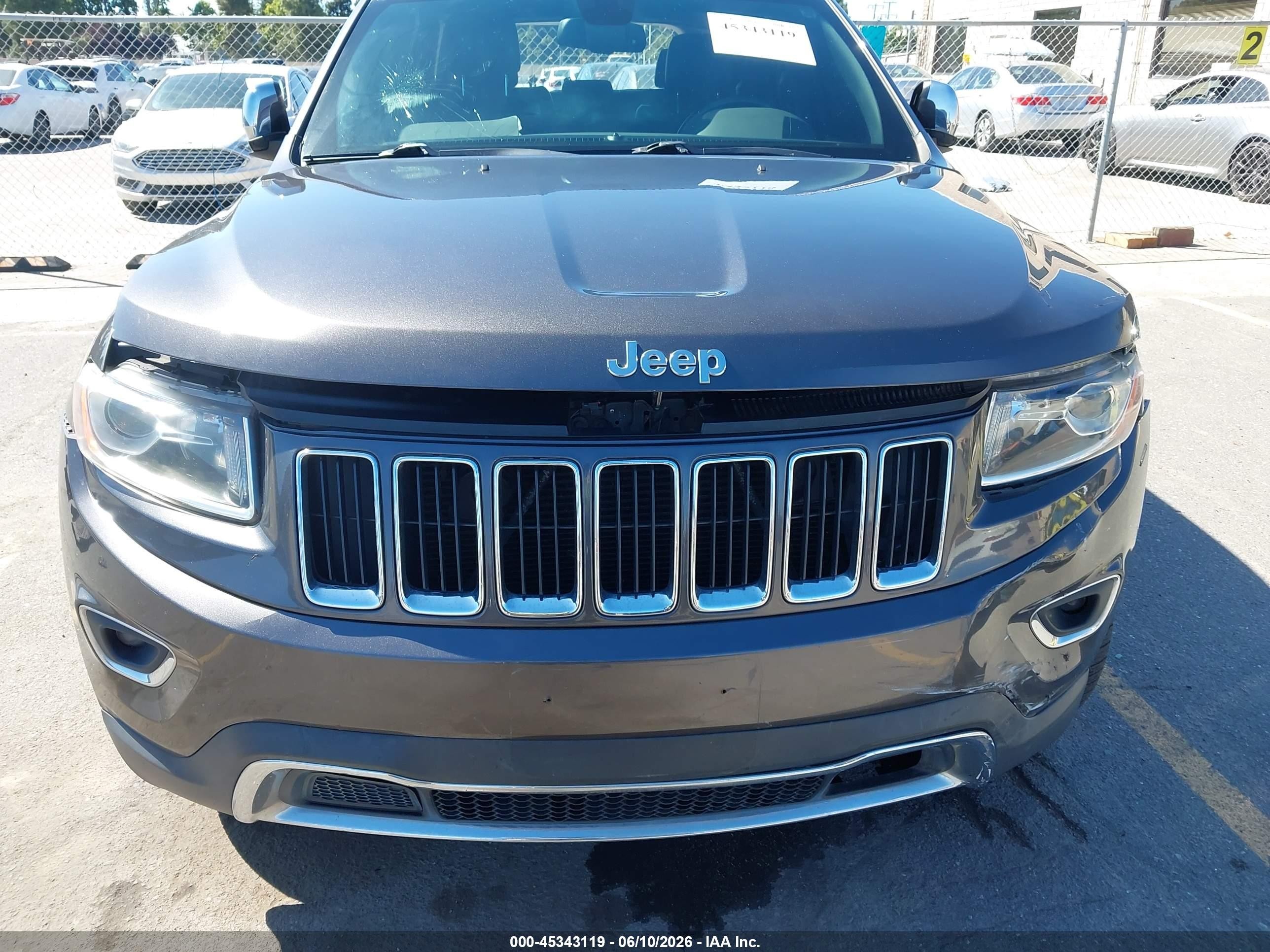 2015 Jeep Grand Cherokee Limited Gray vin: 1C4RJFBG8FC840844