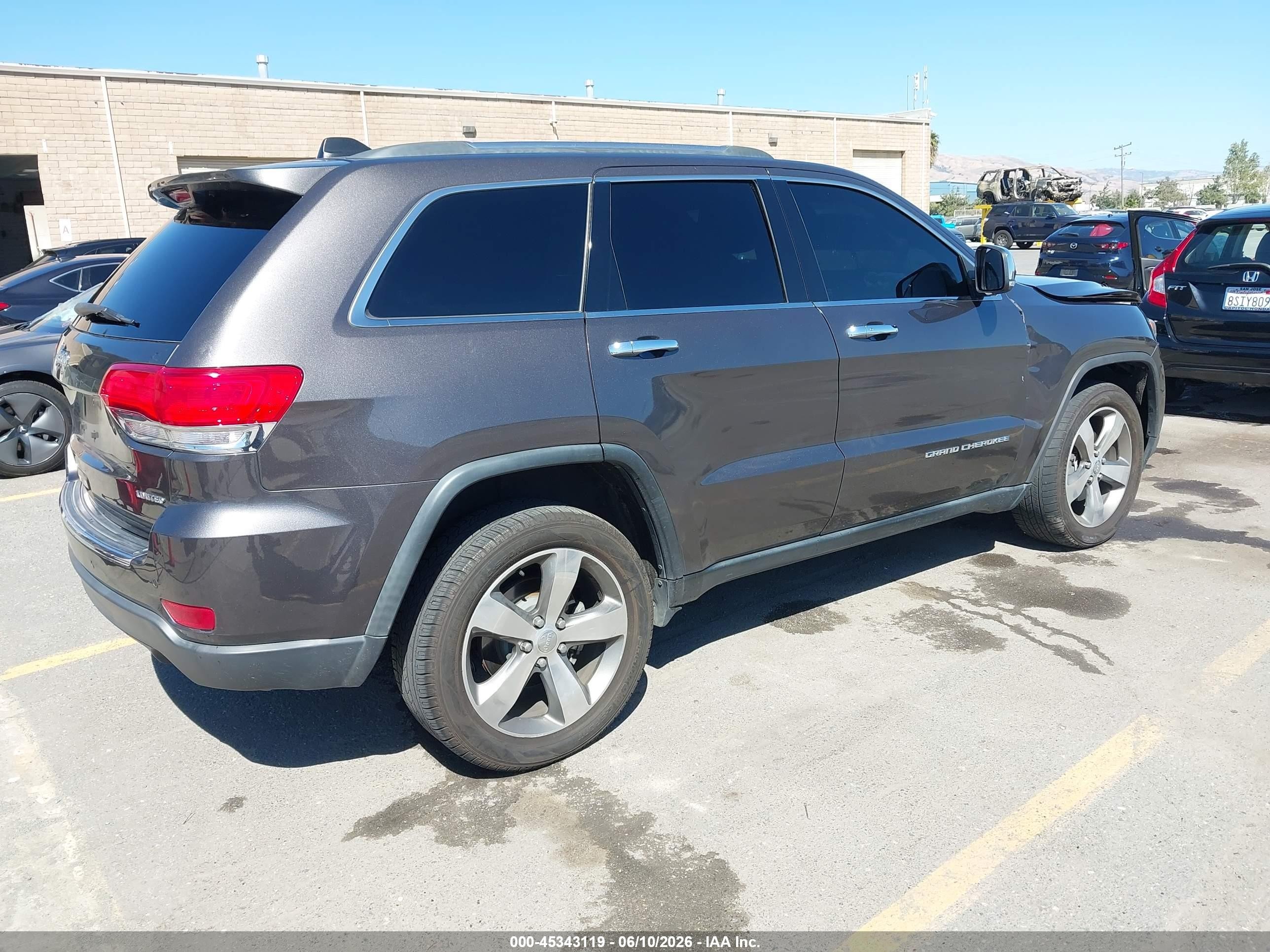 2015 Jeep Grand Cherokee Limited Gray vin: 1C4RJFBG8FC840844