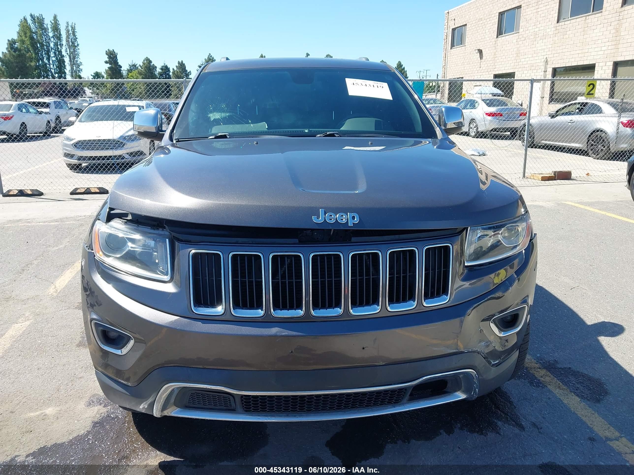 2015 Jeep Grand Cherokee Limited Gray vin: 1C4RJFBG8FC840844