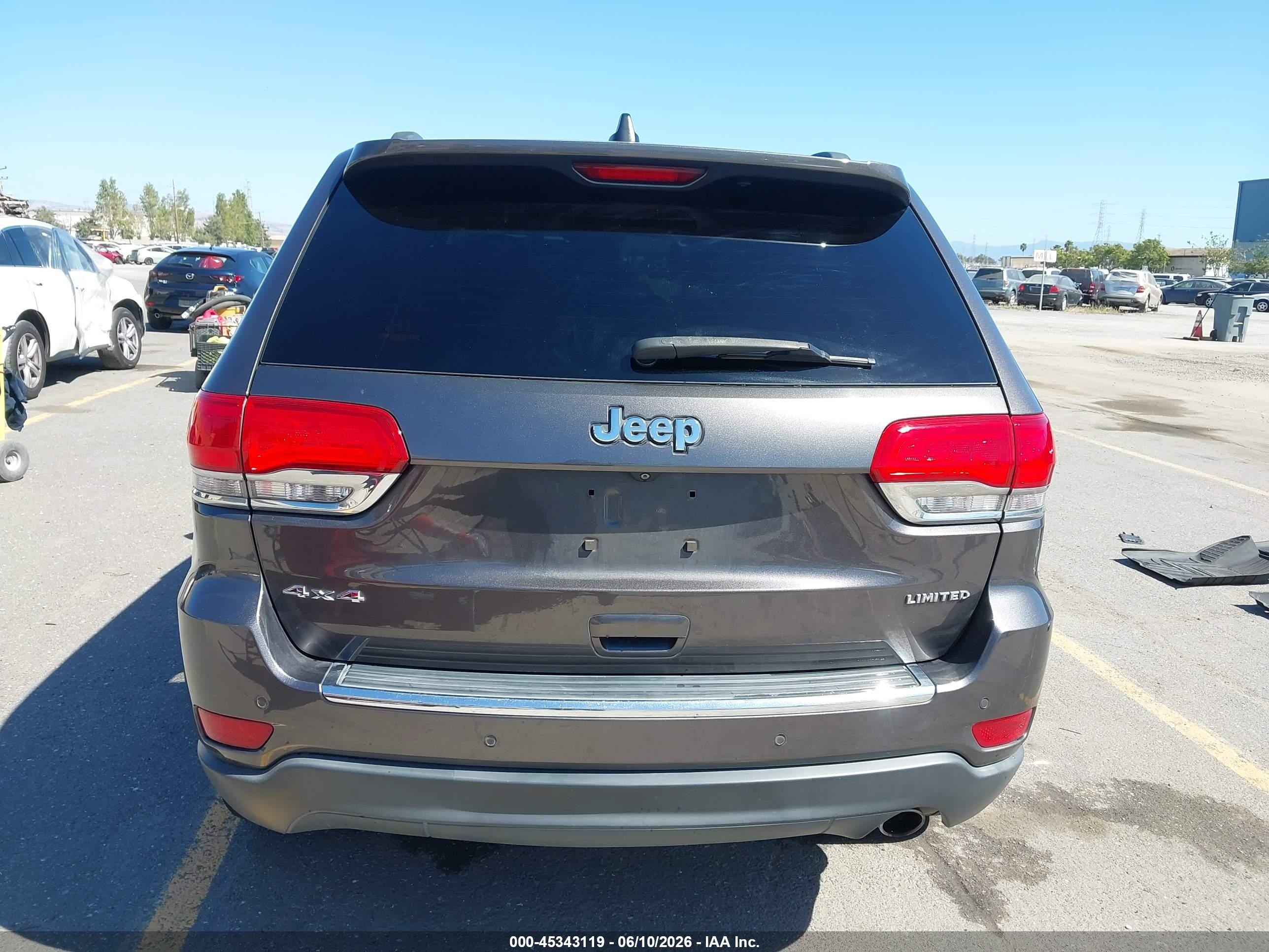2015 Jeep Grand Cherokee Limited Gray vin: 1C4RJFBG8FC840844