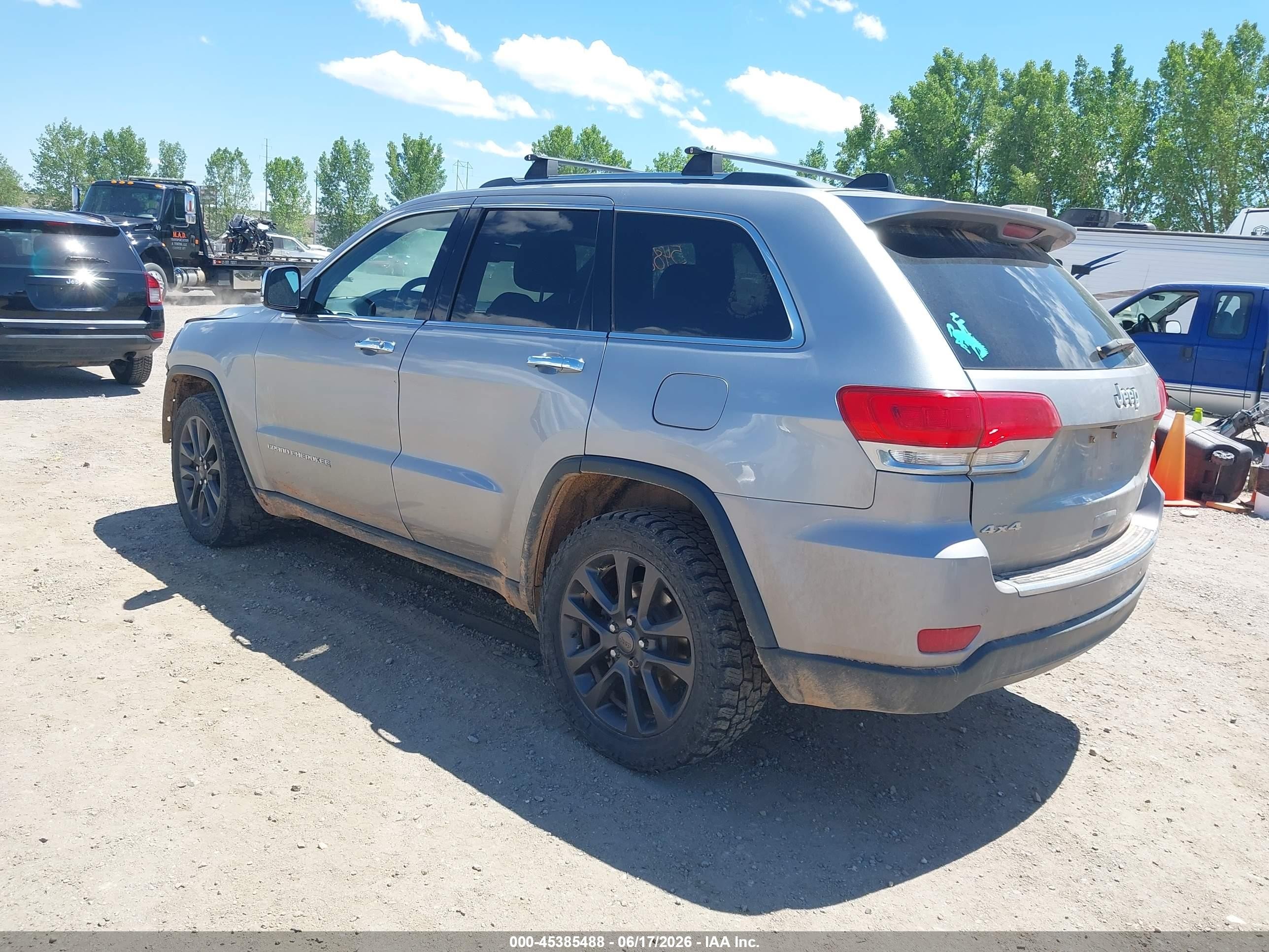 2015 Jeep Grand Cherokee Limited Silver vin: 1C4RJFBG8FC865792