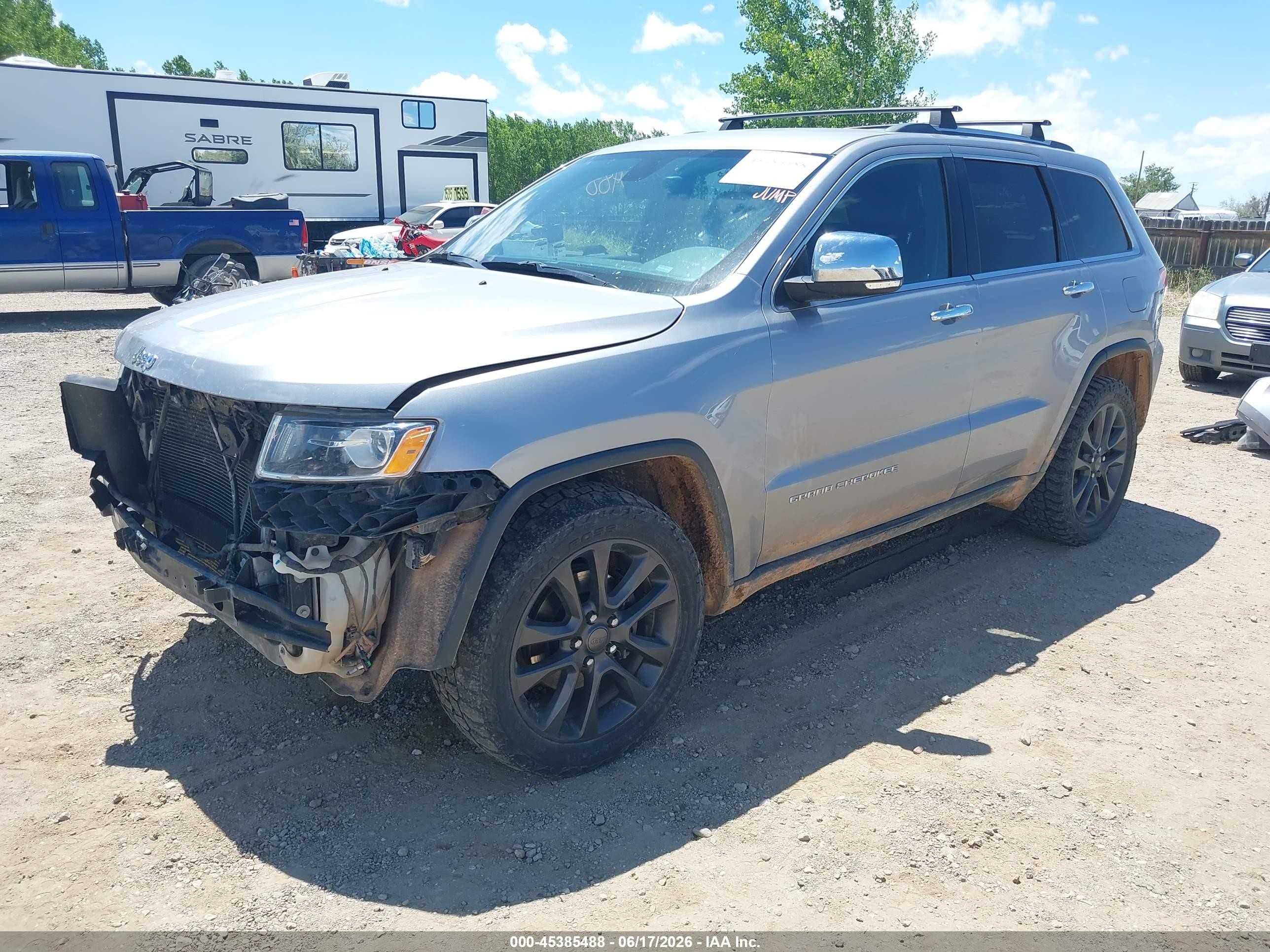 2015 Jeep Grand Cherokee Limited Silver vin: 1C4RJFBG8FC865792