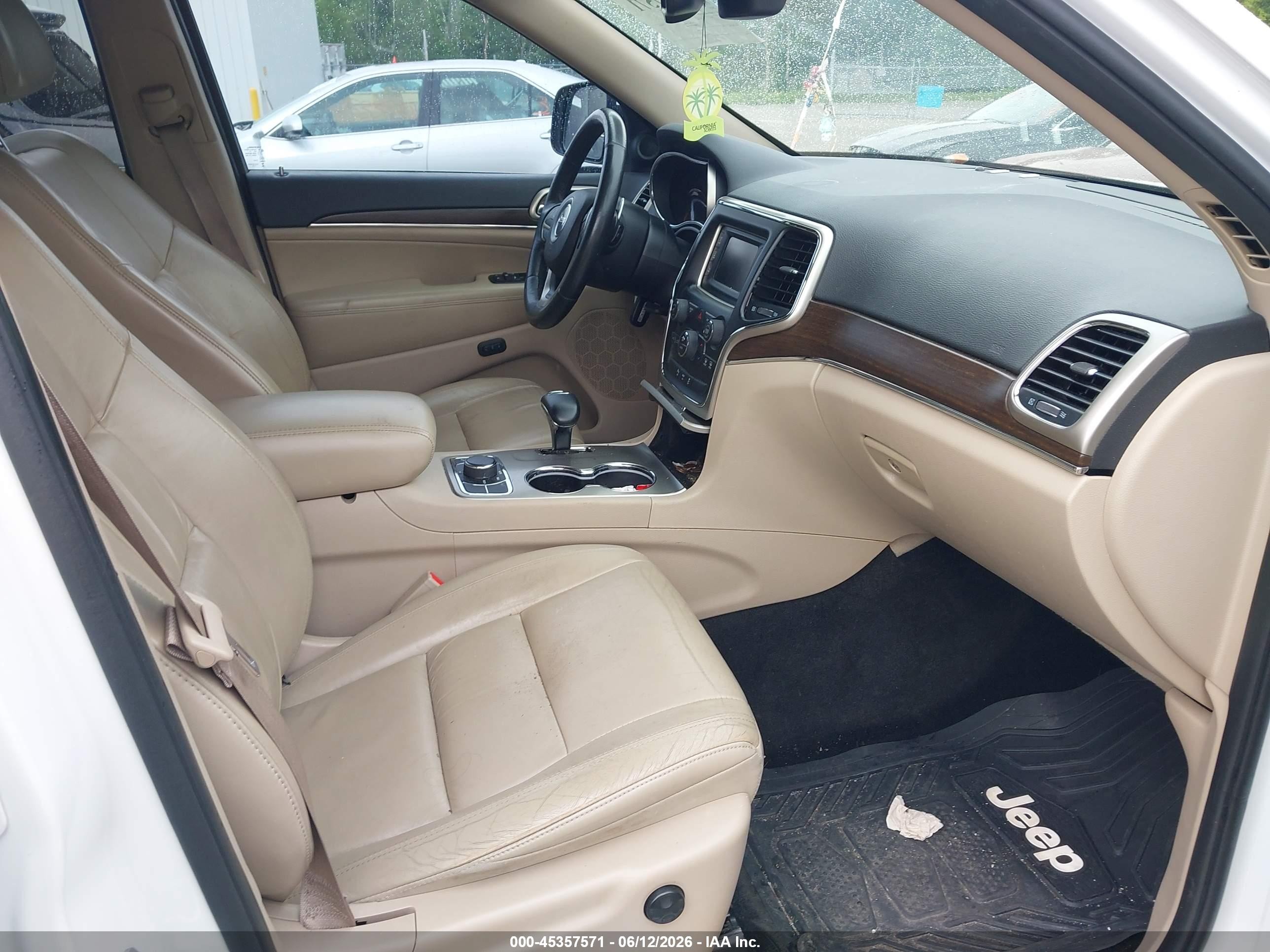 2015 Jeep Grand Cherokee Limited White vin: 1C4RJFBG8FC905479