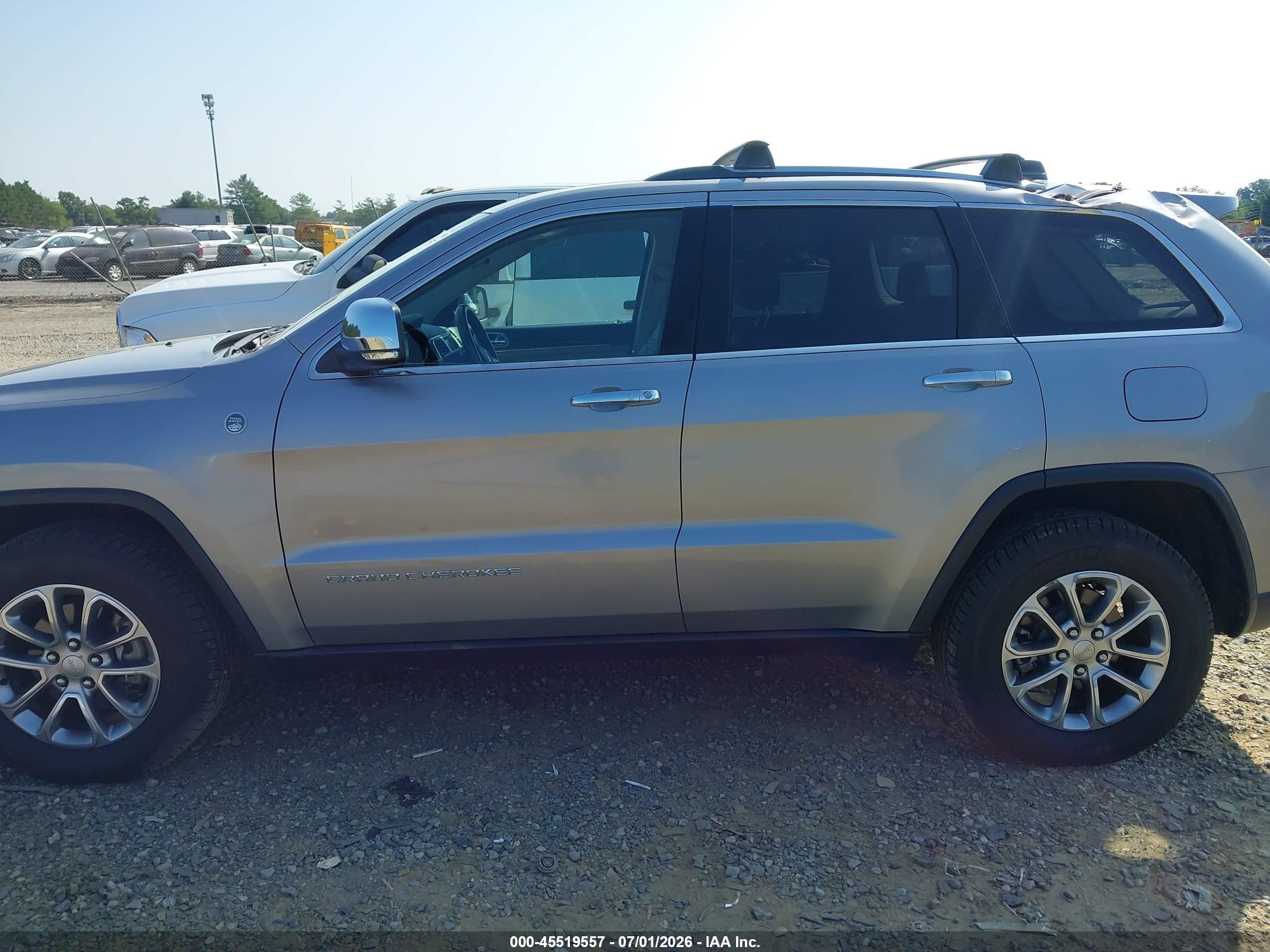2015 Jeep Grand Cherokee Limited Silver vin: 1C4RJFBG8FC927322