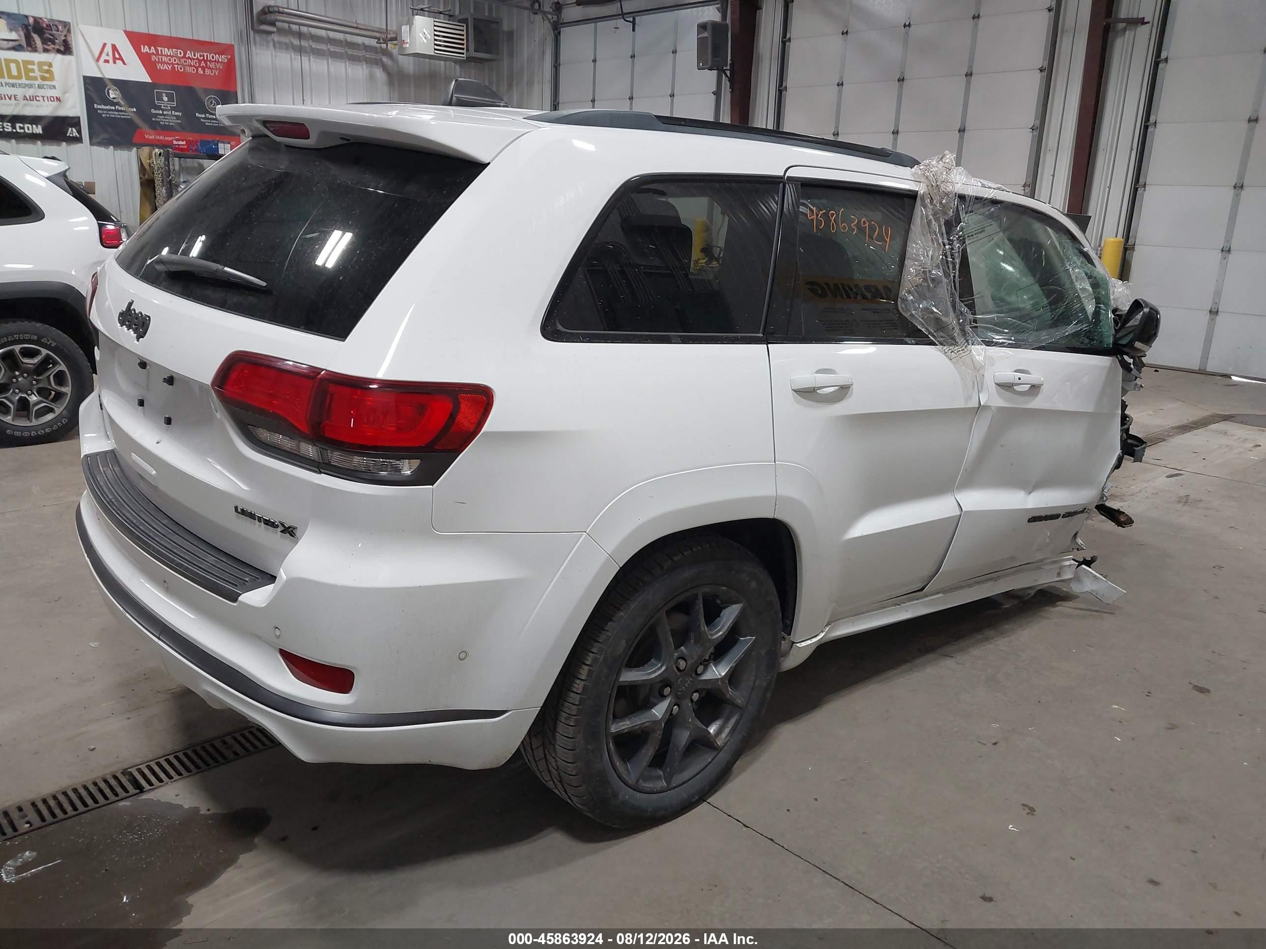 2019 Jeep Grand Cherokee Limited X 4x4 White vin: 1C4RJFBG8KC606875