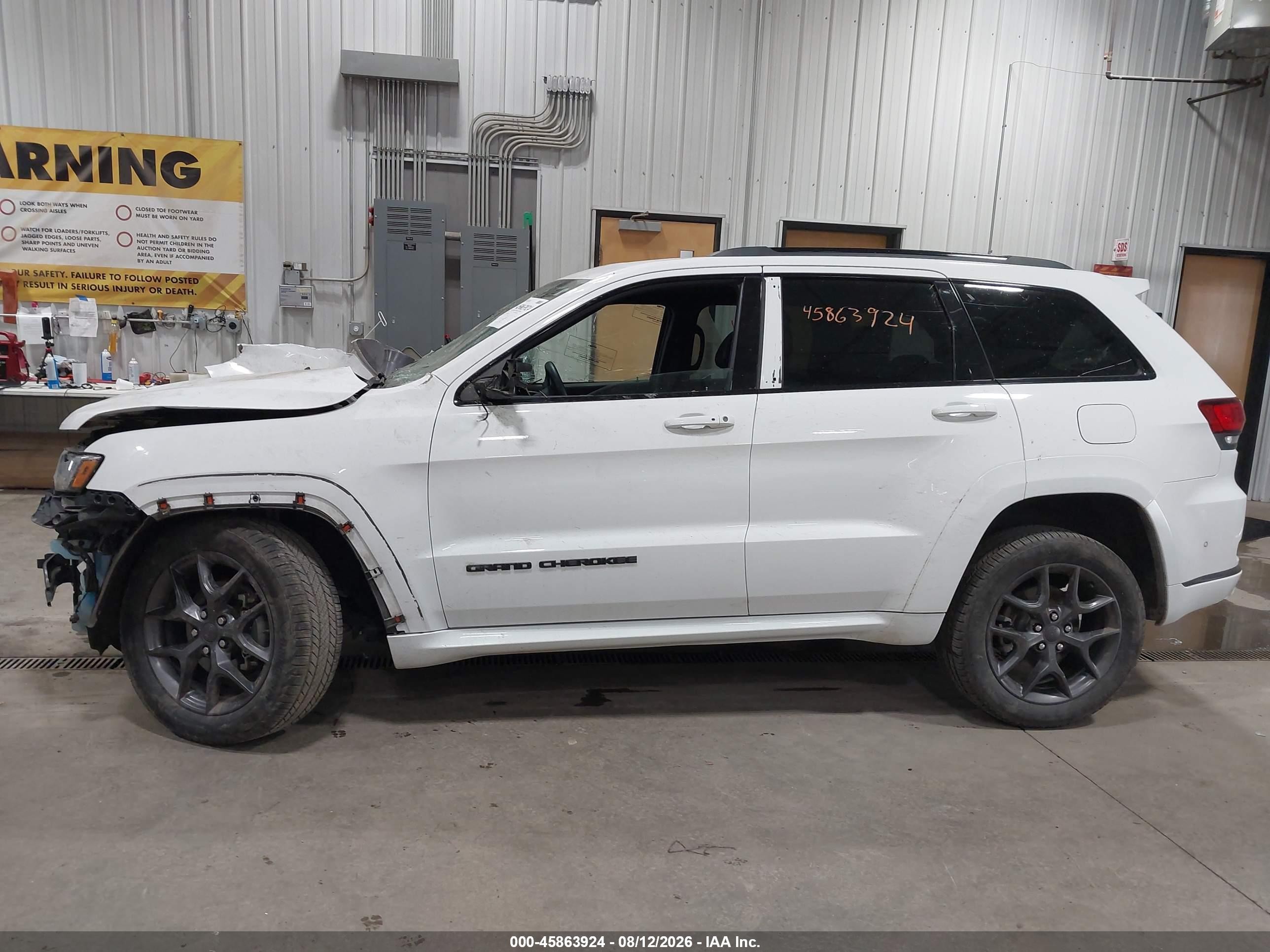 2019 Jeep Grand Cherokee Limited X 4x4 White vin: 1C4RJFBG8KC606875