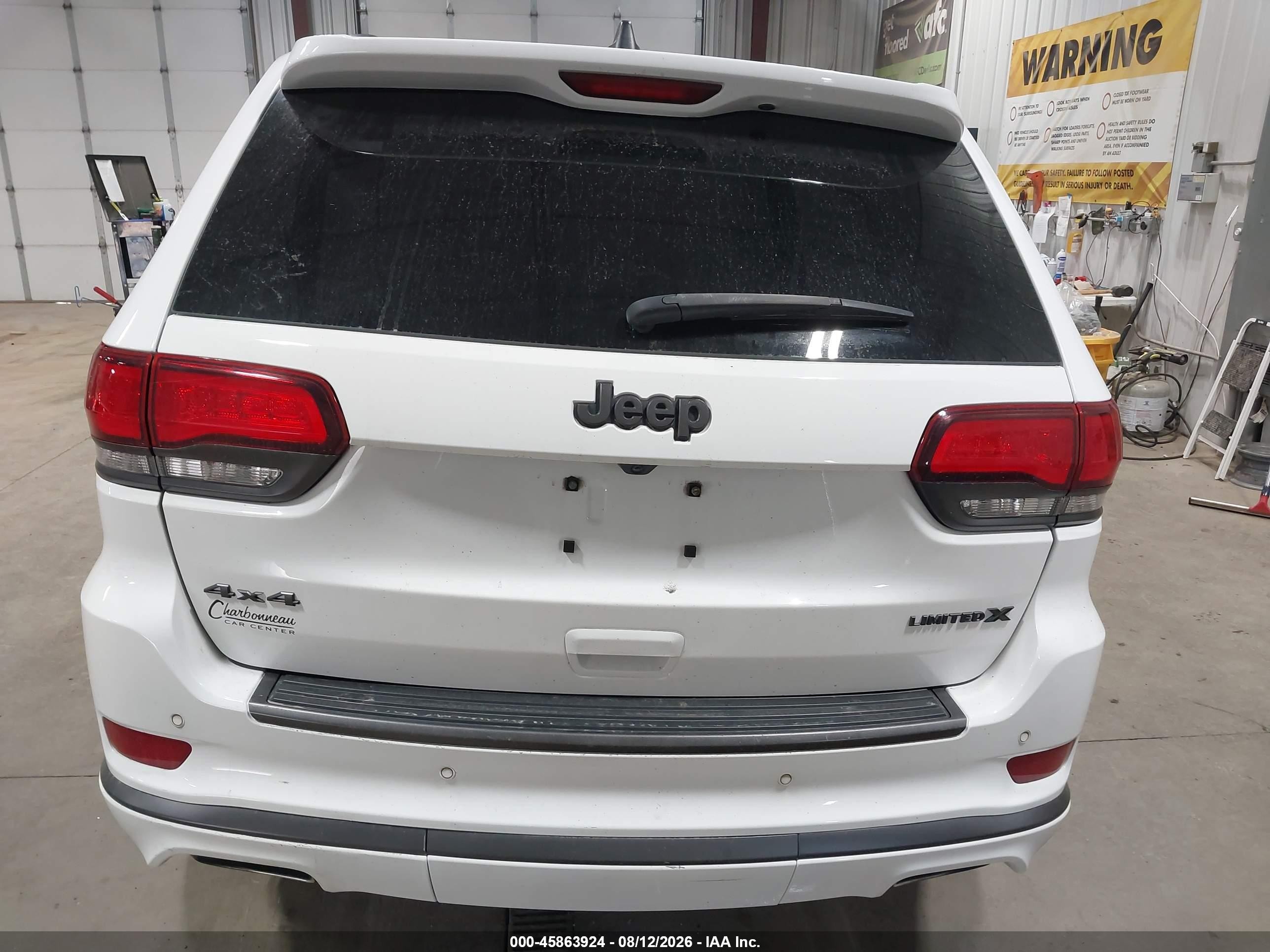2019 Jeep Grand Cherokee Limited X 4x4 White vin: 1C4RJFBG8KC606875
