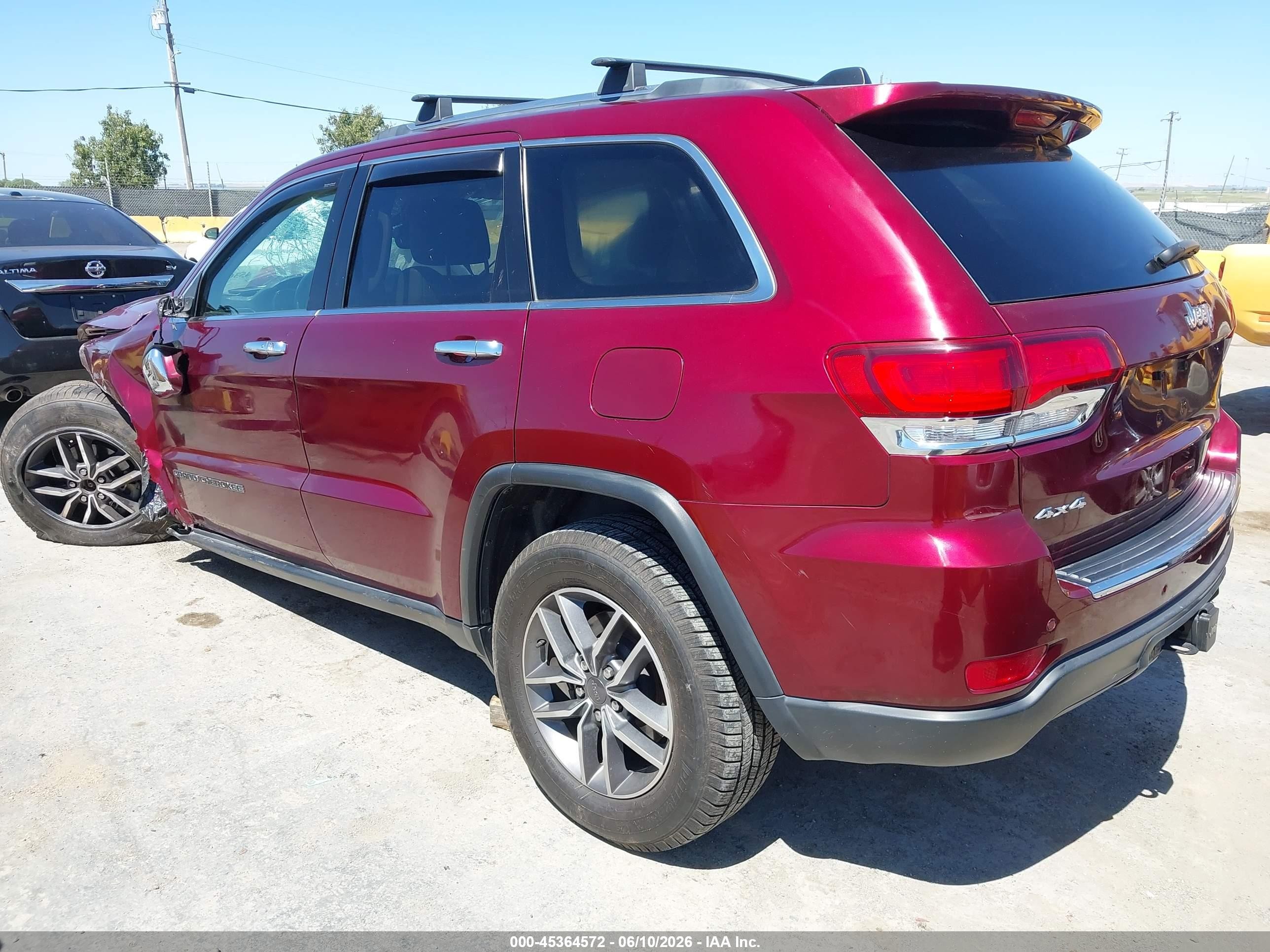 2020 Jeep Grand Cherokee Limited 4x4 Red vin: 1C4RJFBG8LC434008