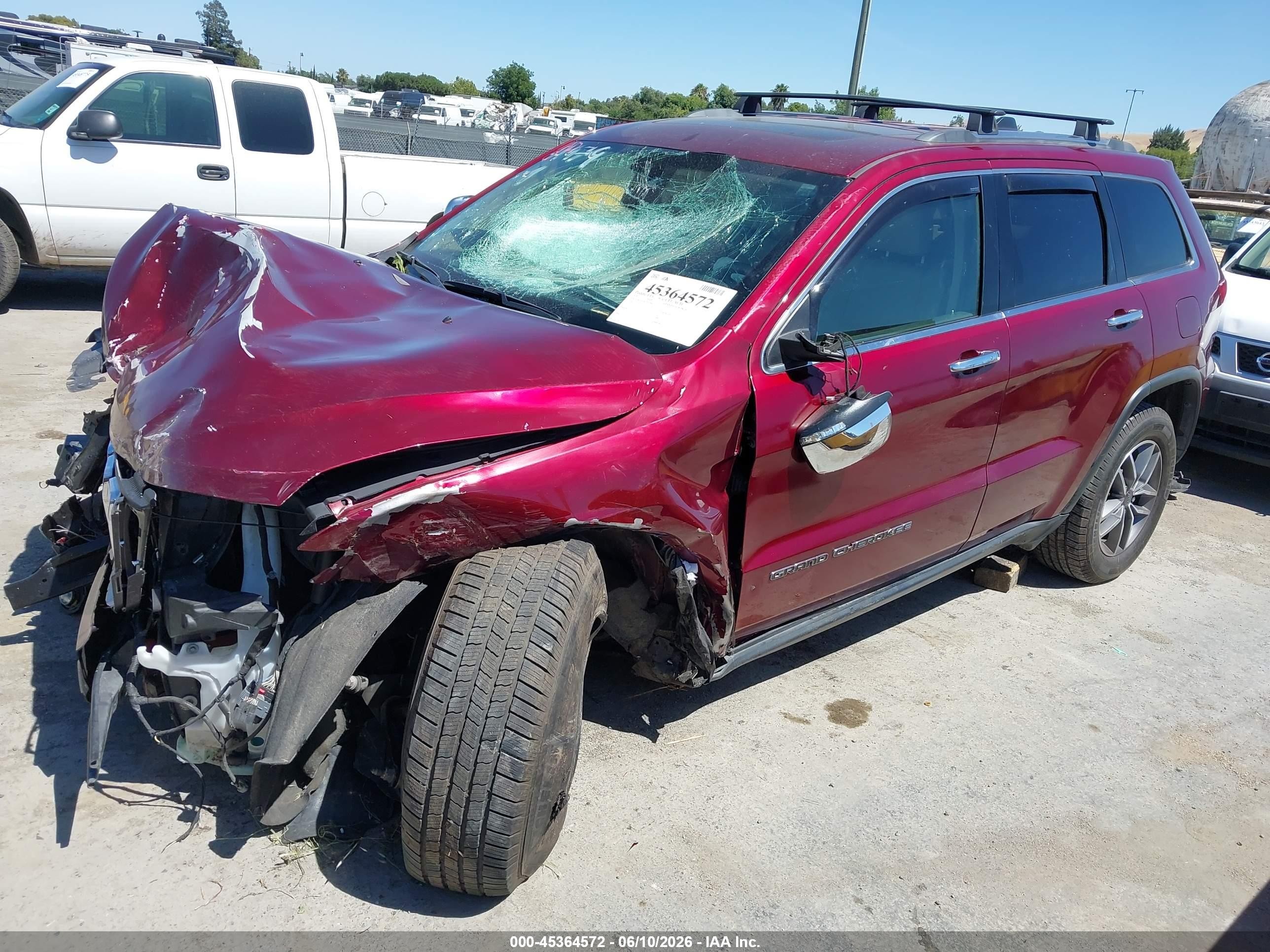 2020 Jeep Grand Cherokee Limited 4x4 Red vin: 1C4RJFBG8LC434008