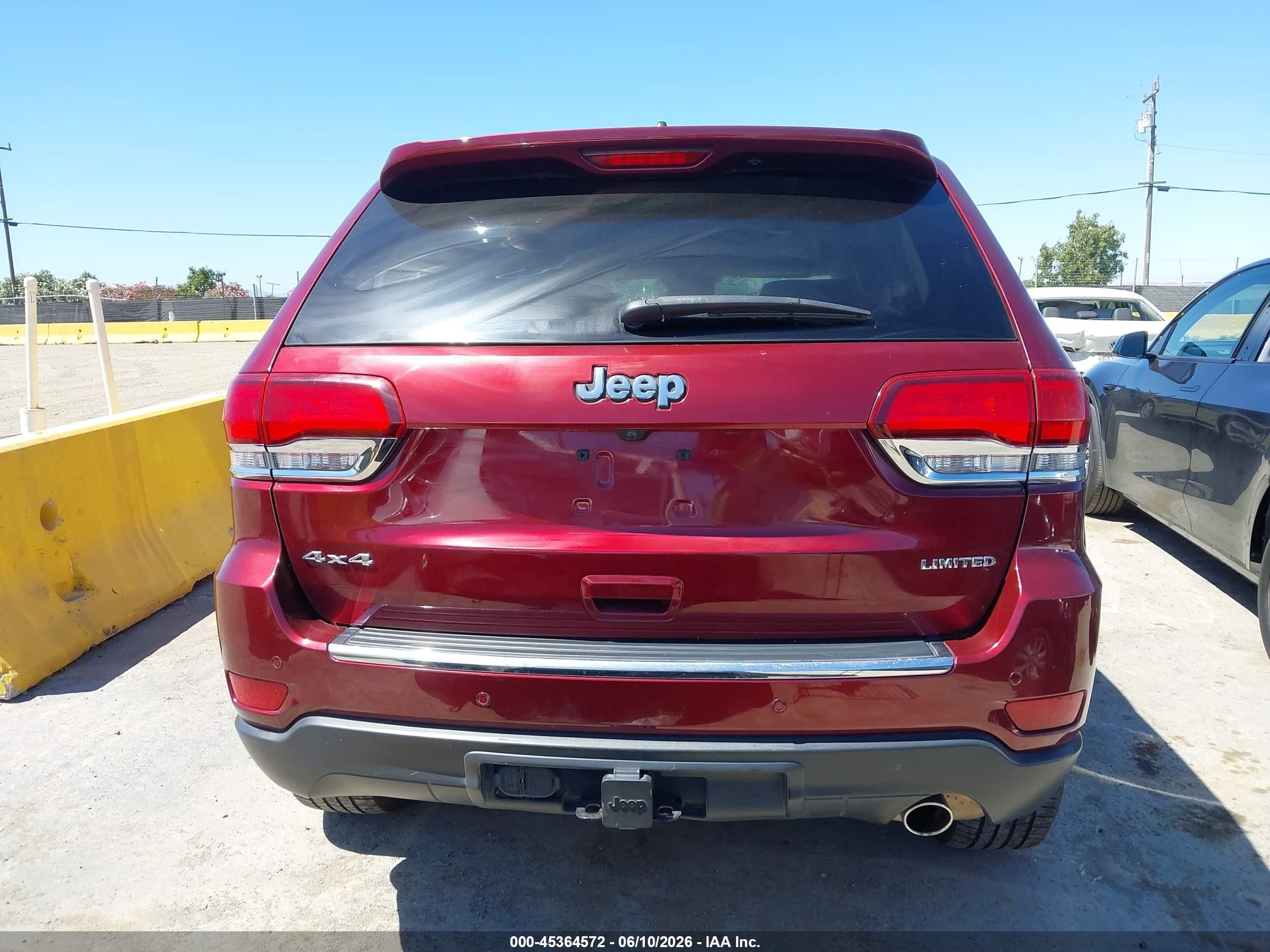 2020 Jeep Grand Cherokee Limited 4x4 Red vin: 1C4RJFBG8LC434008