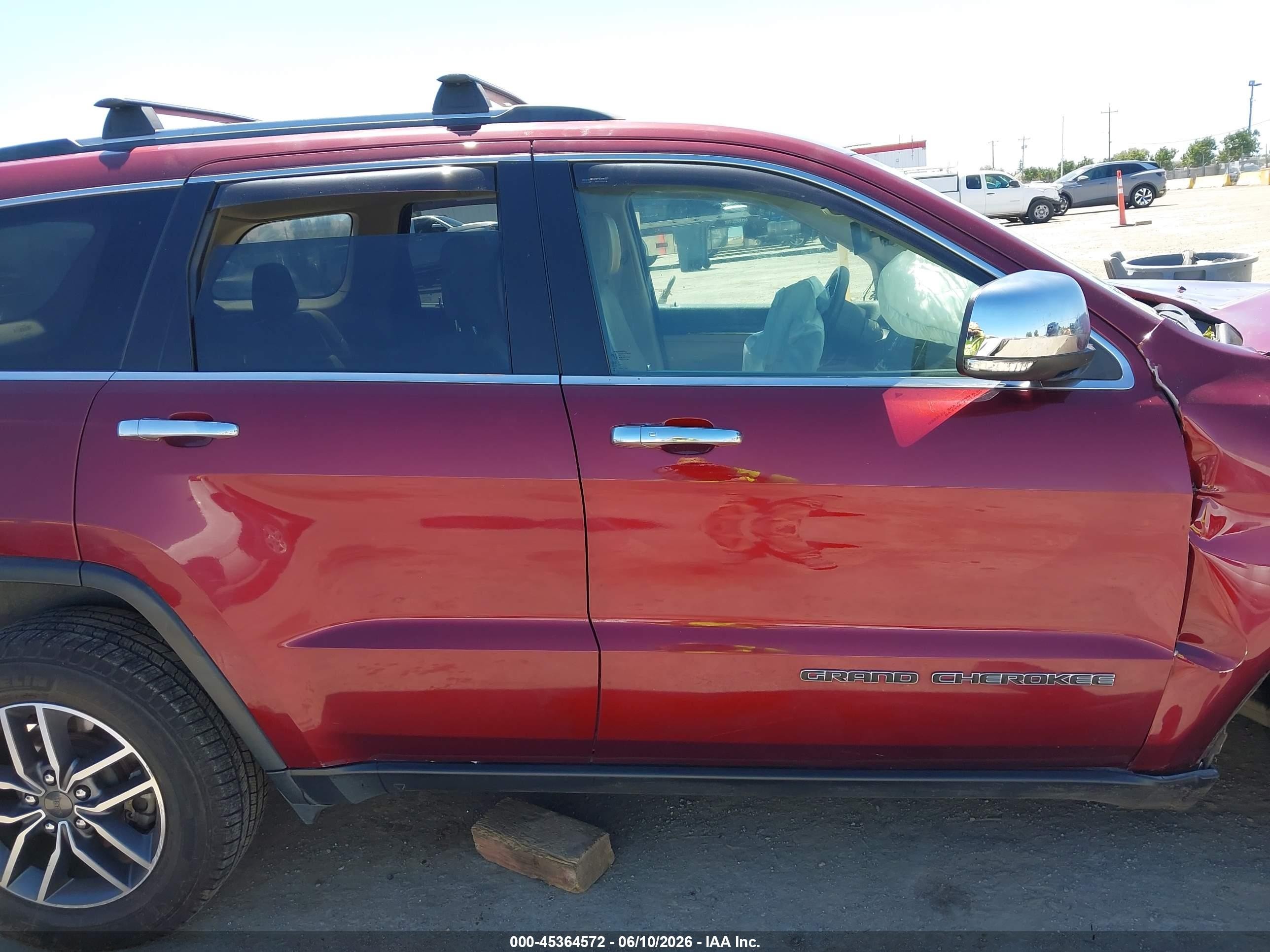 2020 Jeep Grand Cherokee Limited 4x4 Red vin: 1C4RJFBG8LC434008