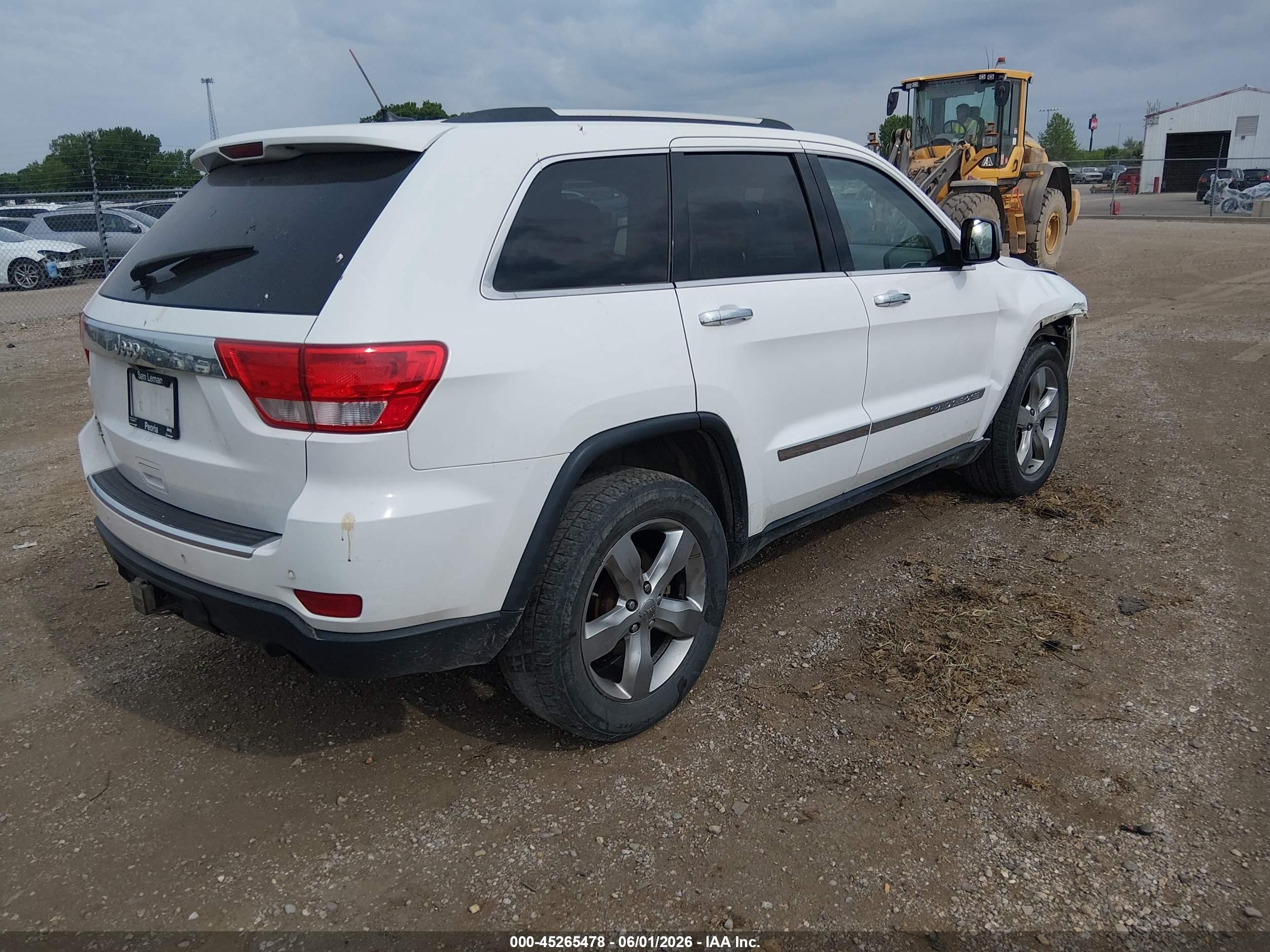 2013 Jeep Grand Cherokee Limited White vin: 1C4RJFBG9DC510997