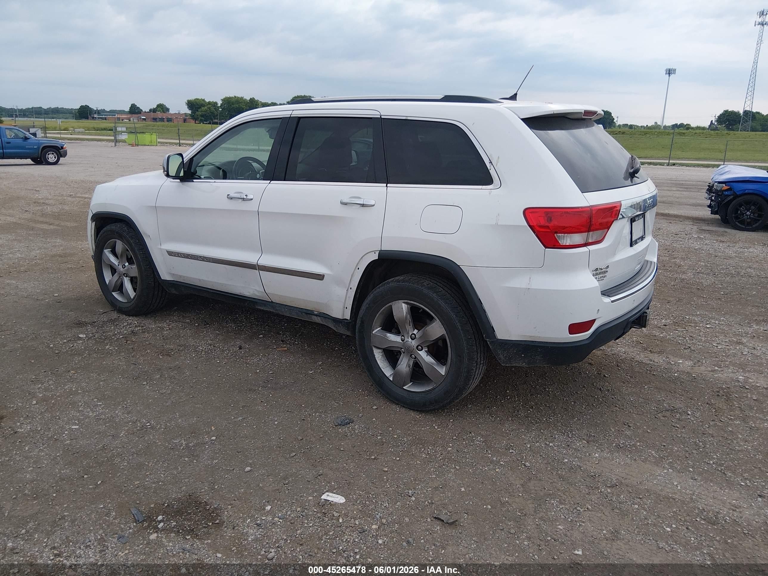 2013 Jeep Grand Cherokee Limited White vin: 1C4RJFBG9DC510997