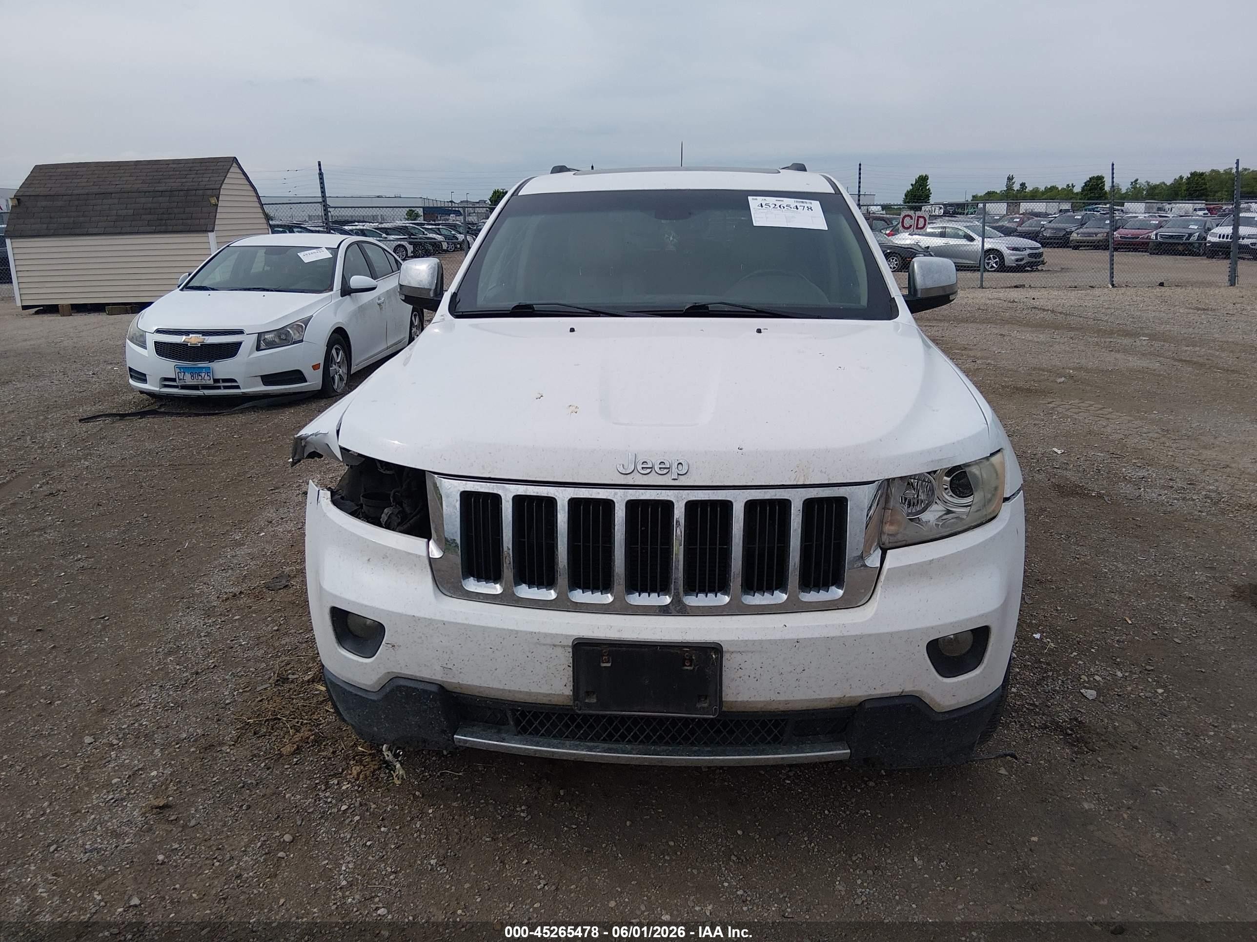 2013 Jeep Grand Cherokee Limited White vin: 1C4RJFBG9DC510997