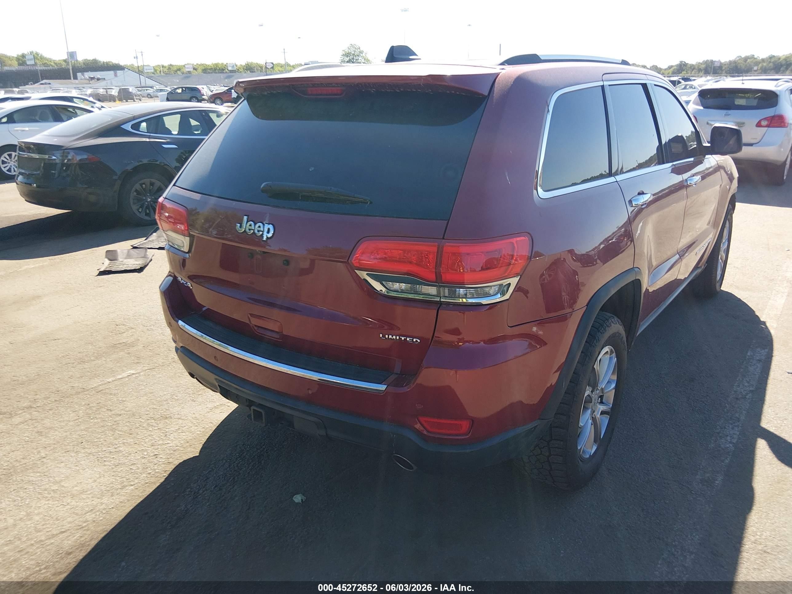 2014 Jeep Grand Cherokee Limited Красный vin: 1C4RJFBG9EC173409
