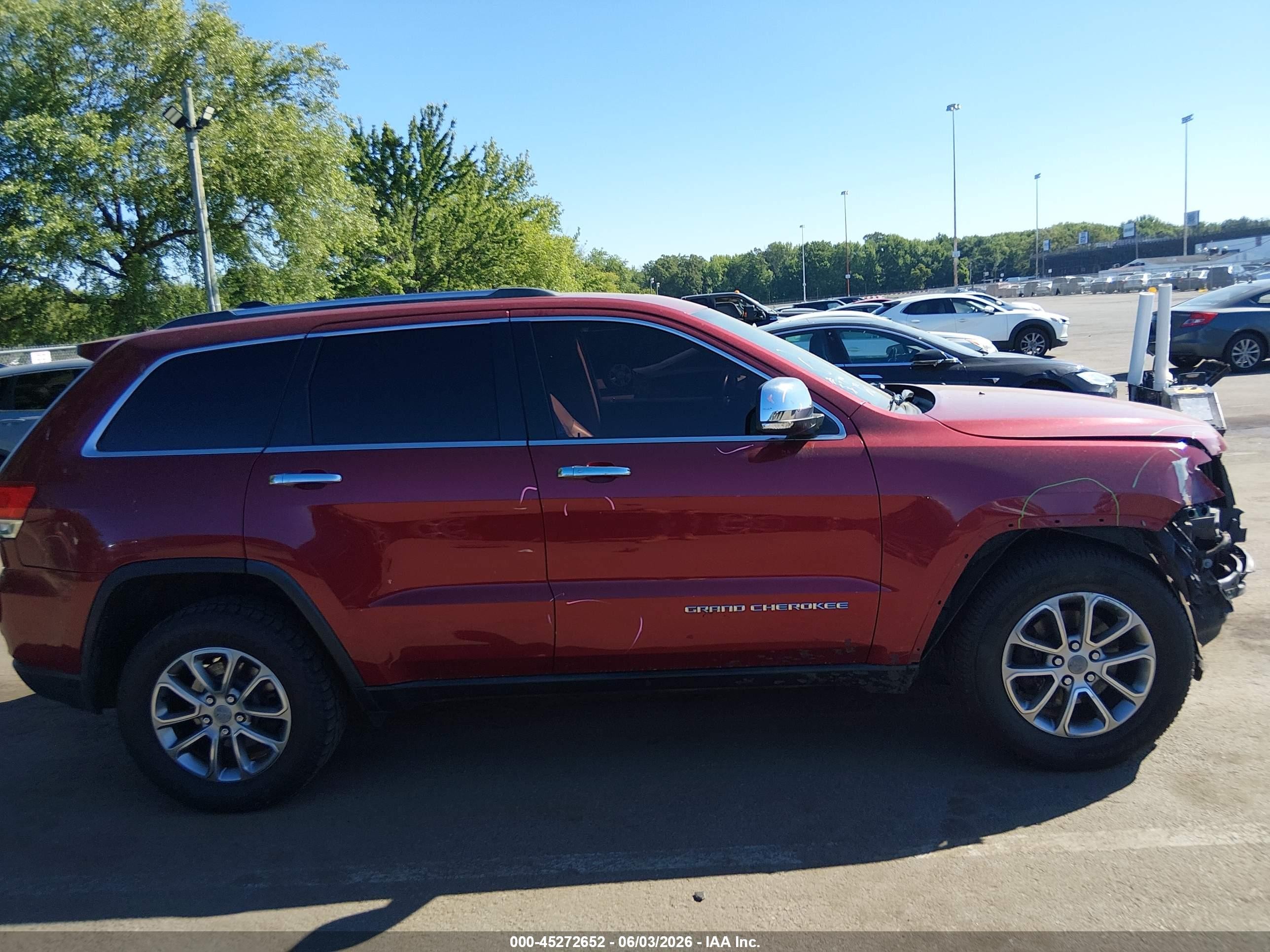 2014 Jeep Grand Cherokee Limited Красный vin: 1C4RJFBG9EC173409