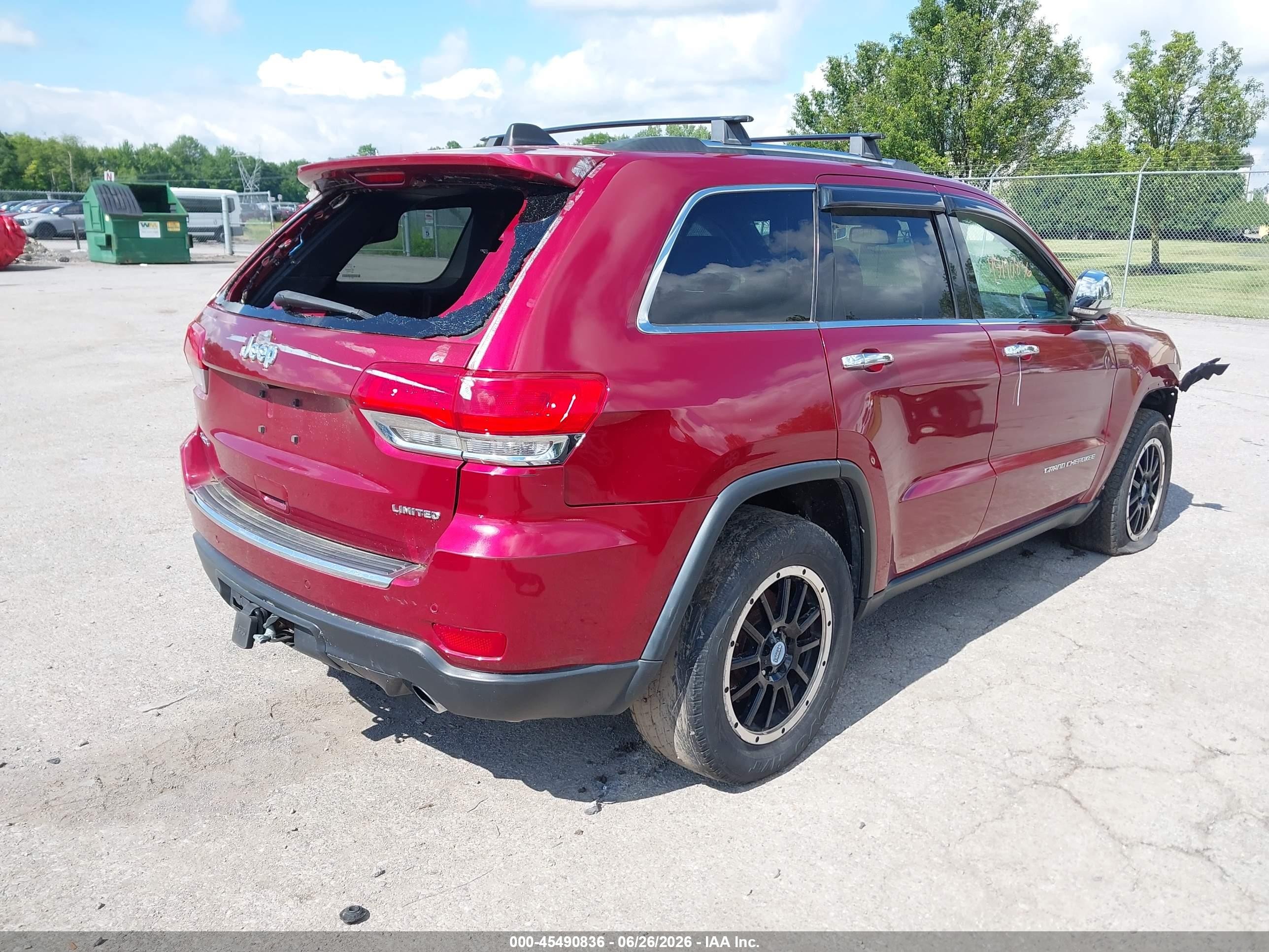 2014 Jeep Grand Cherokee Limited Red vin: 1C4RJFBG9EC187536