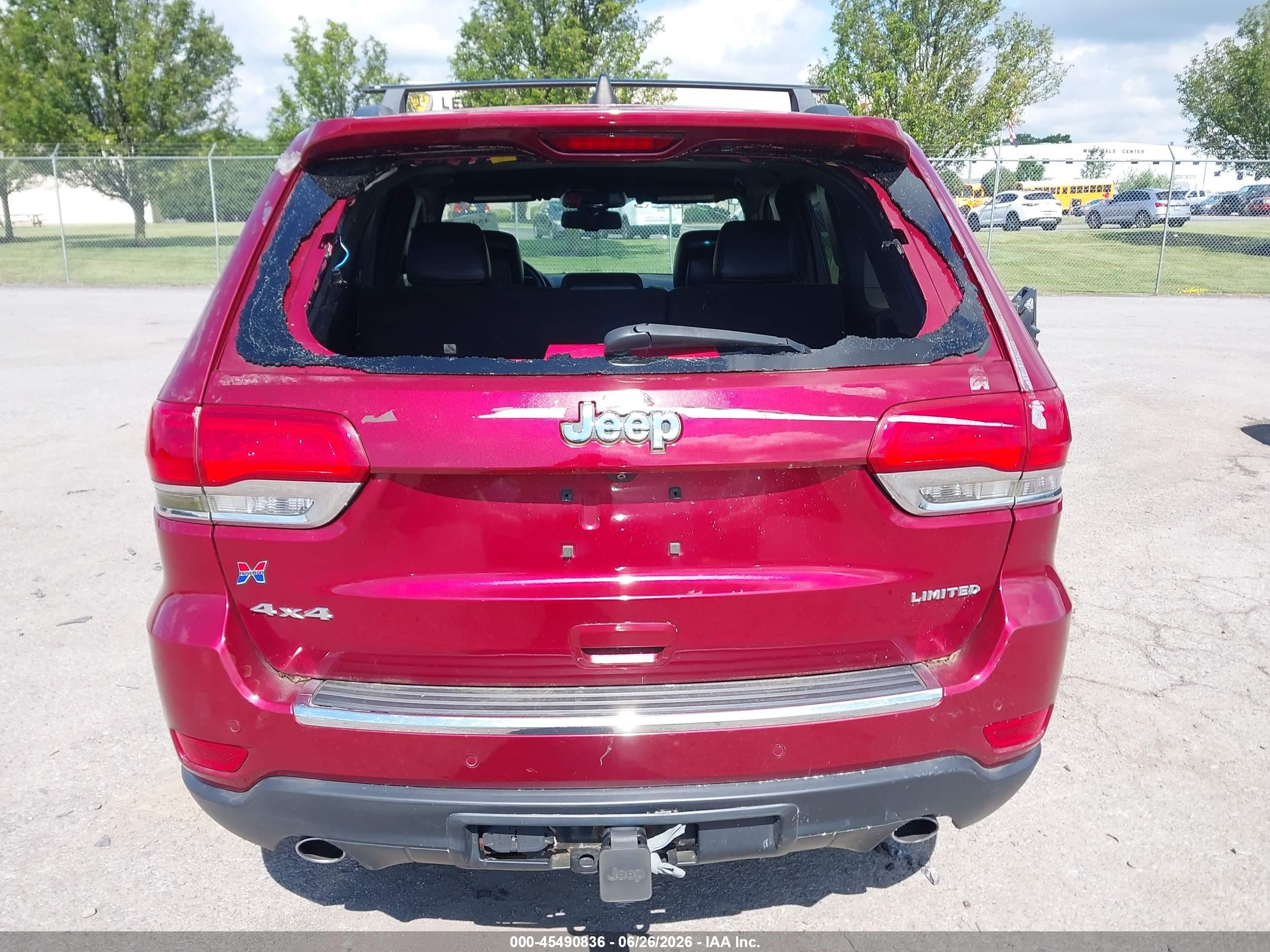2014 Jeep Grand Cherokee Limited Red vin: 1C4RJFBG9EC187536