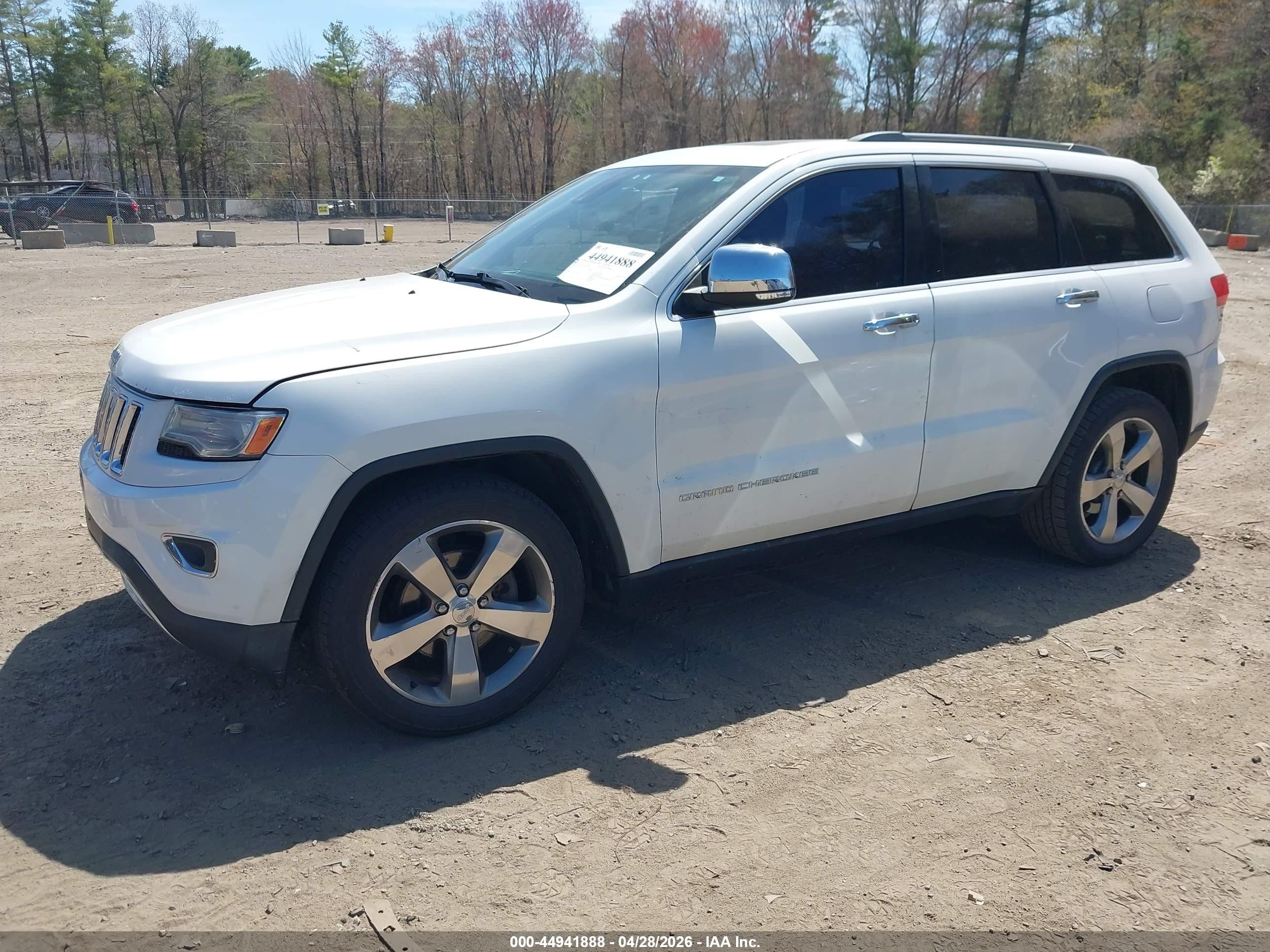 2014 Jeep Grand Cherokee Limited White vin: 1C4RJFBG9EC238792