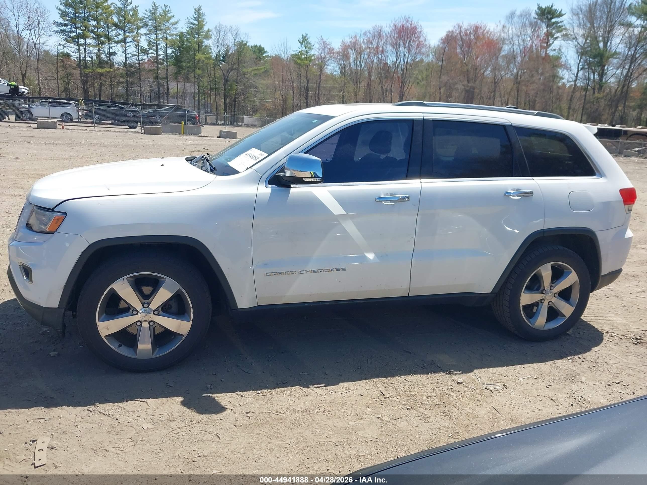 2014 Jeep Grand Cherokee Limited White vin: 1C4RJFBG9EC238792
