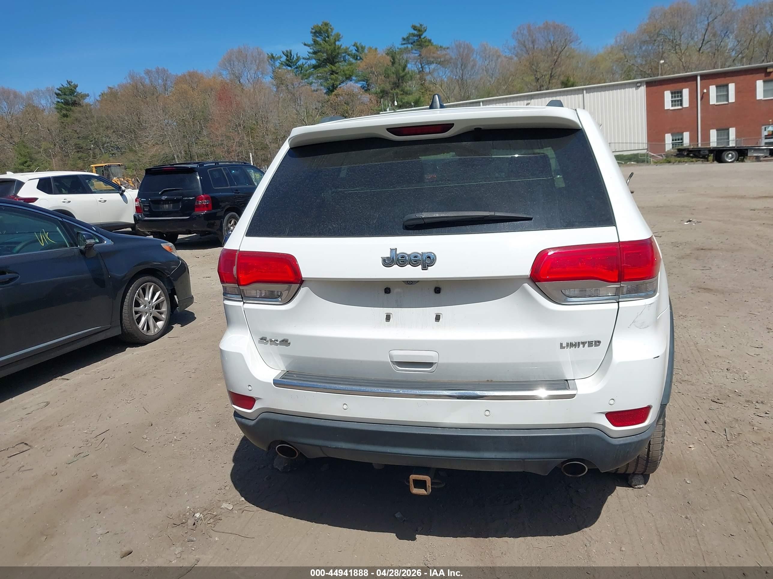 2014 Jeep Grand Cherokee Limited White vin: 1C4RJFBG9EC238792