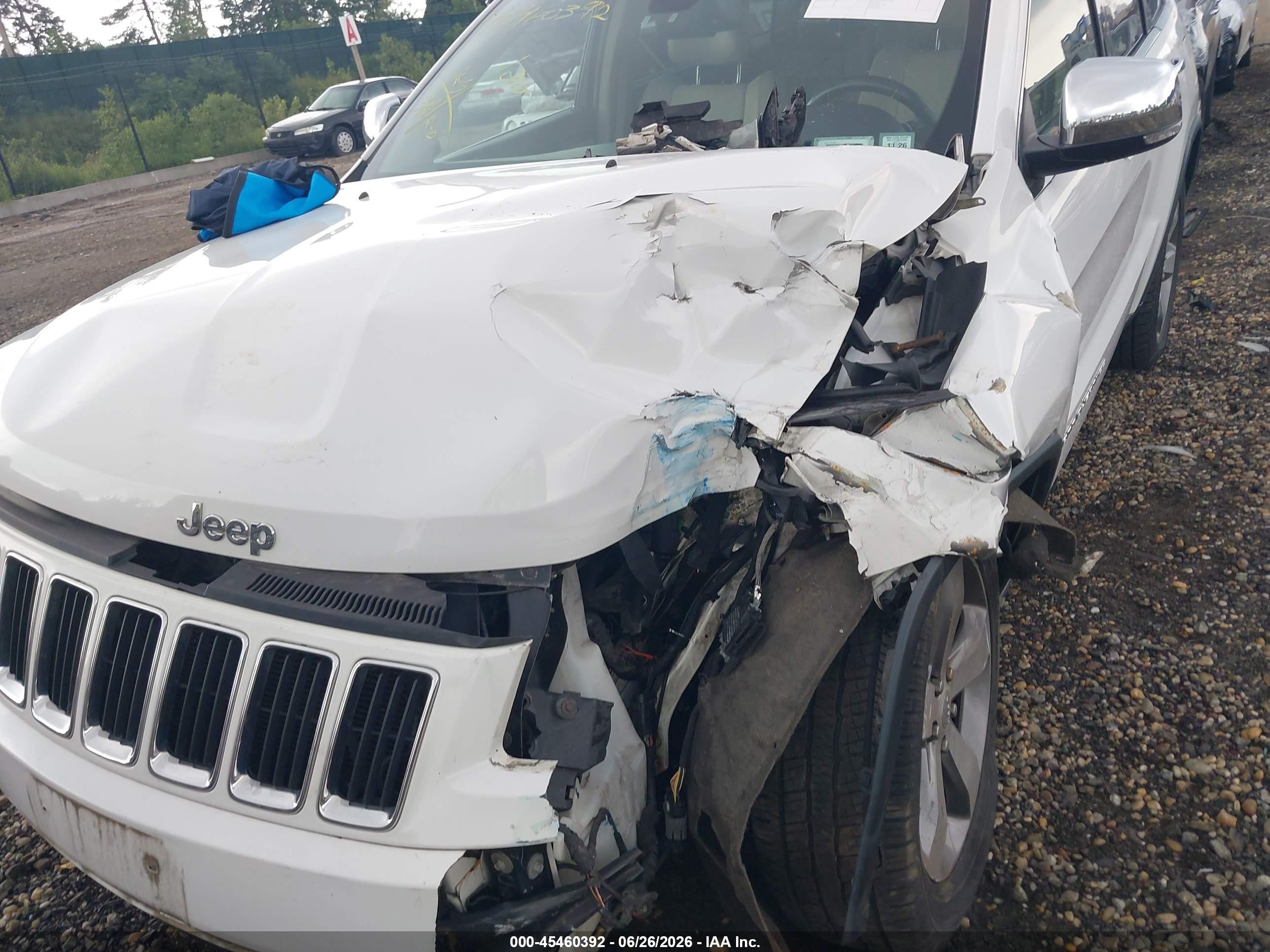 2014 Jeep Grand Cherokee Limited White vin: 1C4RJFBG9EC266513