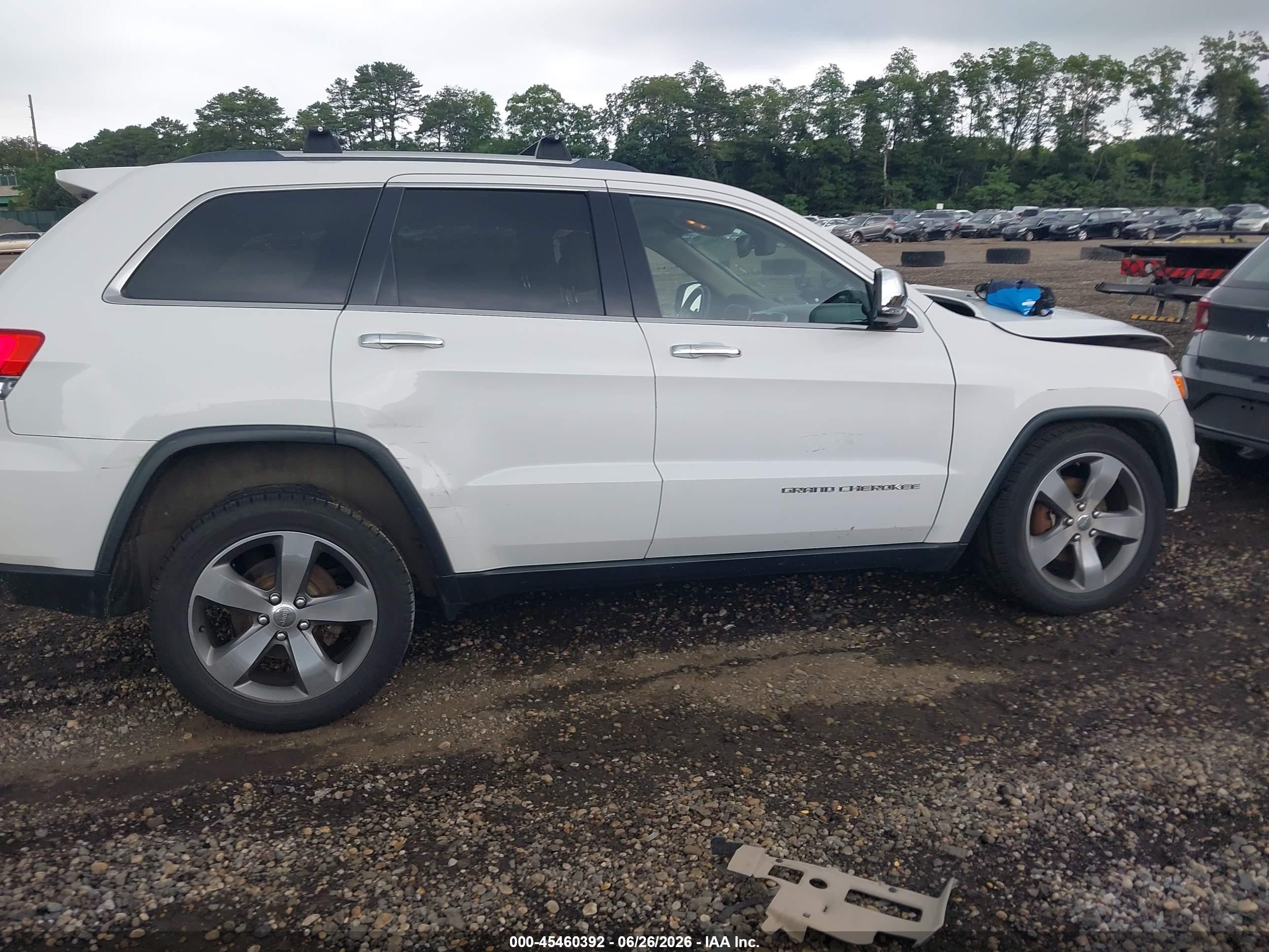 2014 Jeep Grand Cherokee Limited White vin: 1C4RJFBG9EC266513