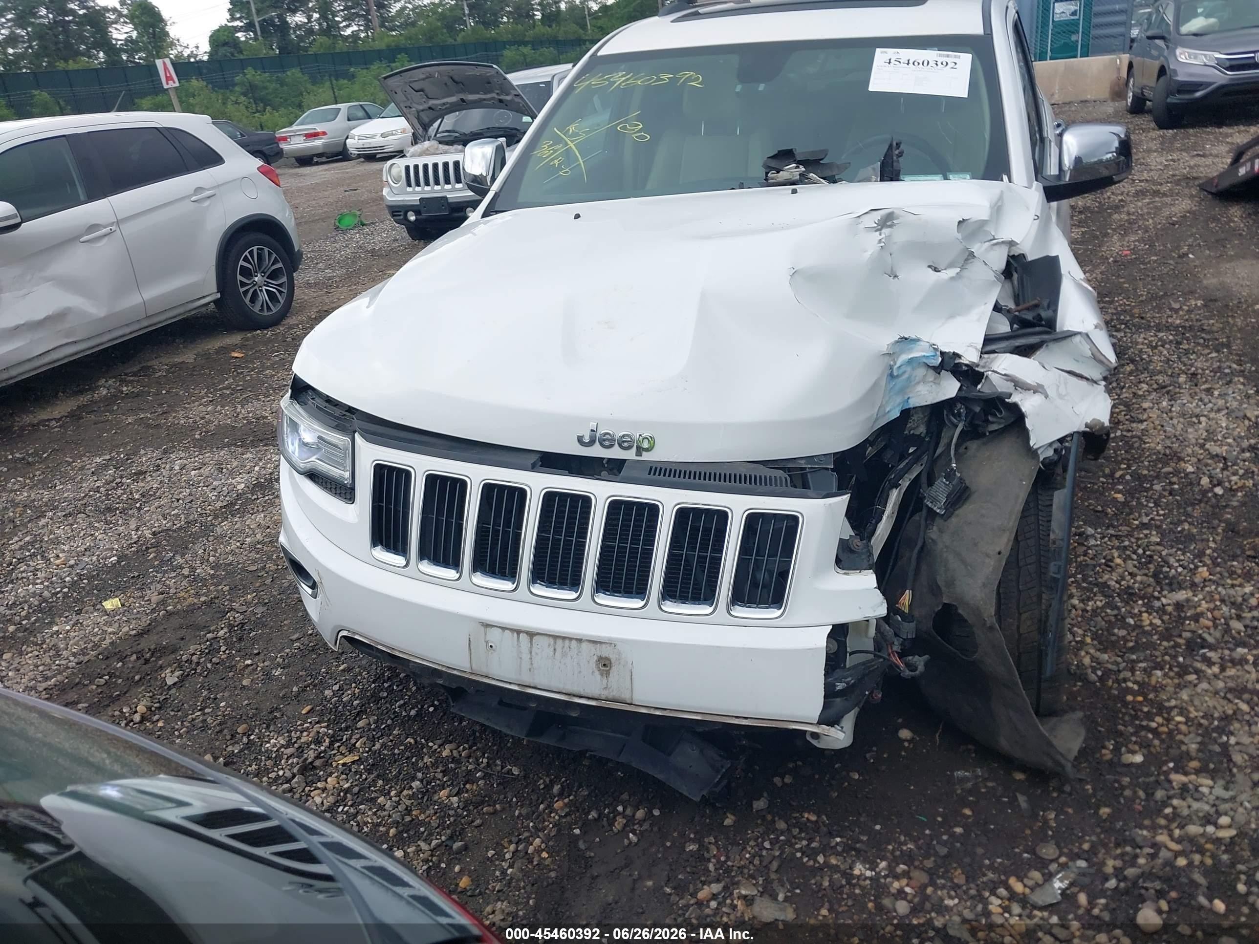2014 Jeep Grand Cherokee Limited White vin: 1C4RJFBG9EC266513