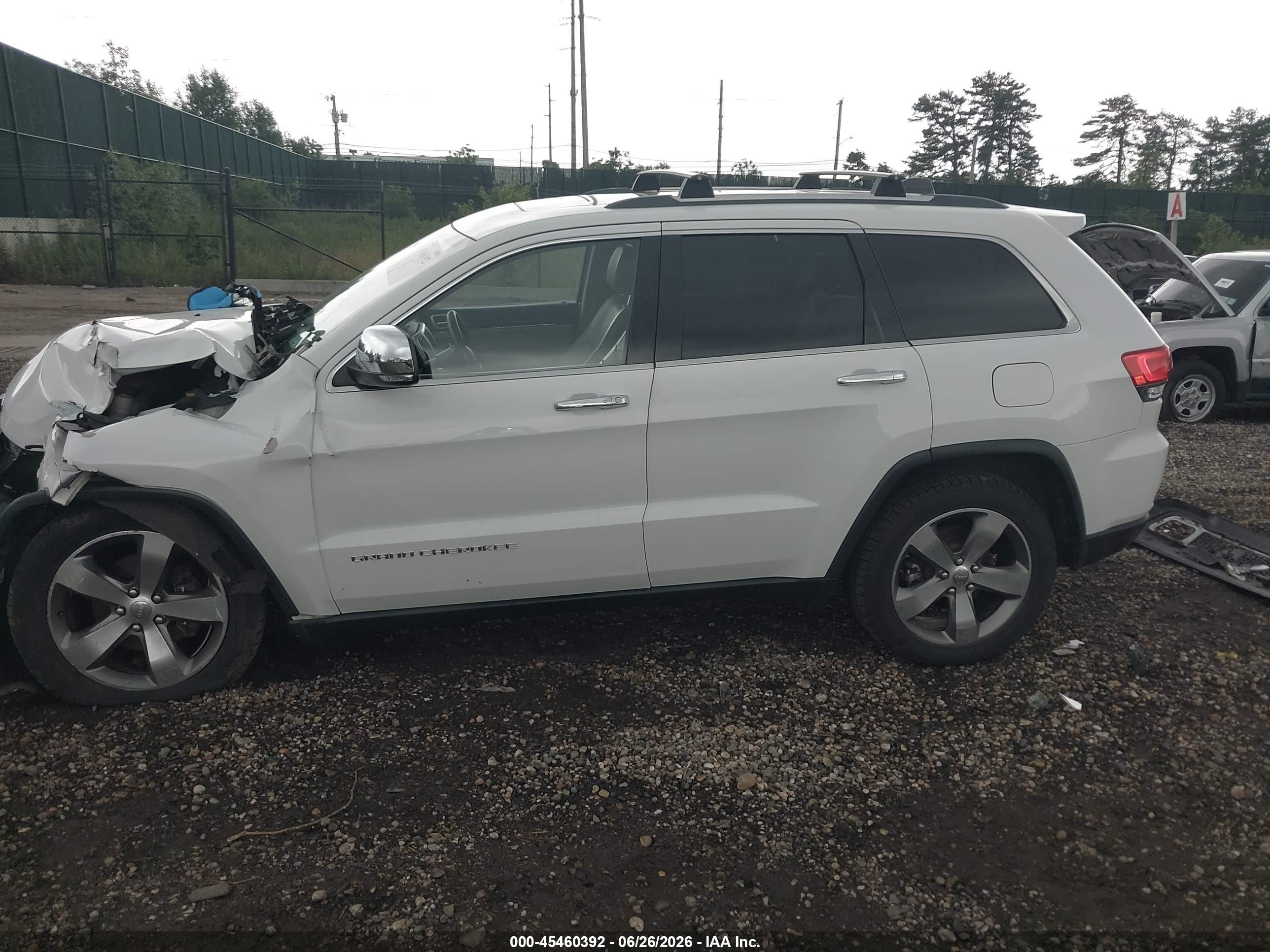 2014 Jeep Grand Cherokee Limited White vin: 1C4RJFBG9EC266513