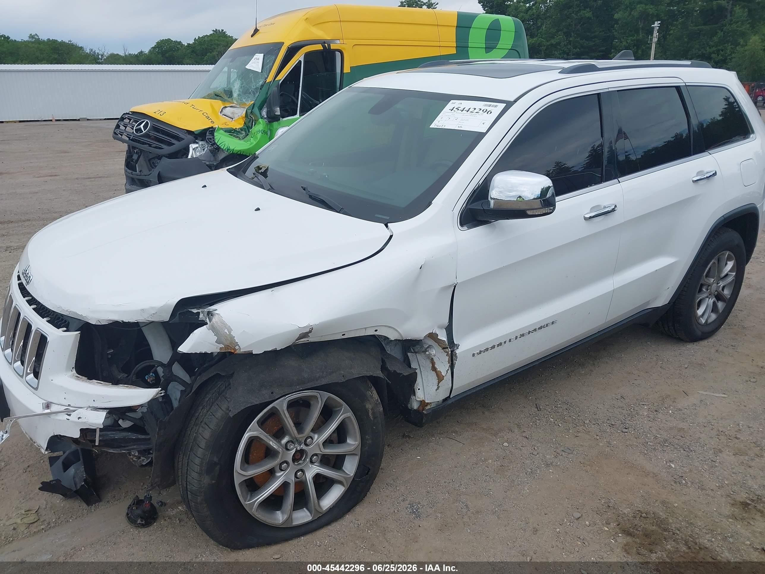 2014 Jeep Grand Cherokee Limited White vin: 1C4RJFBG9EC275096