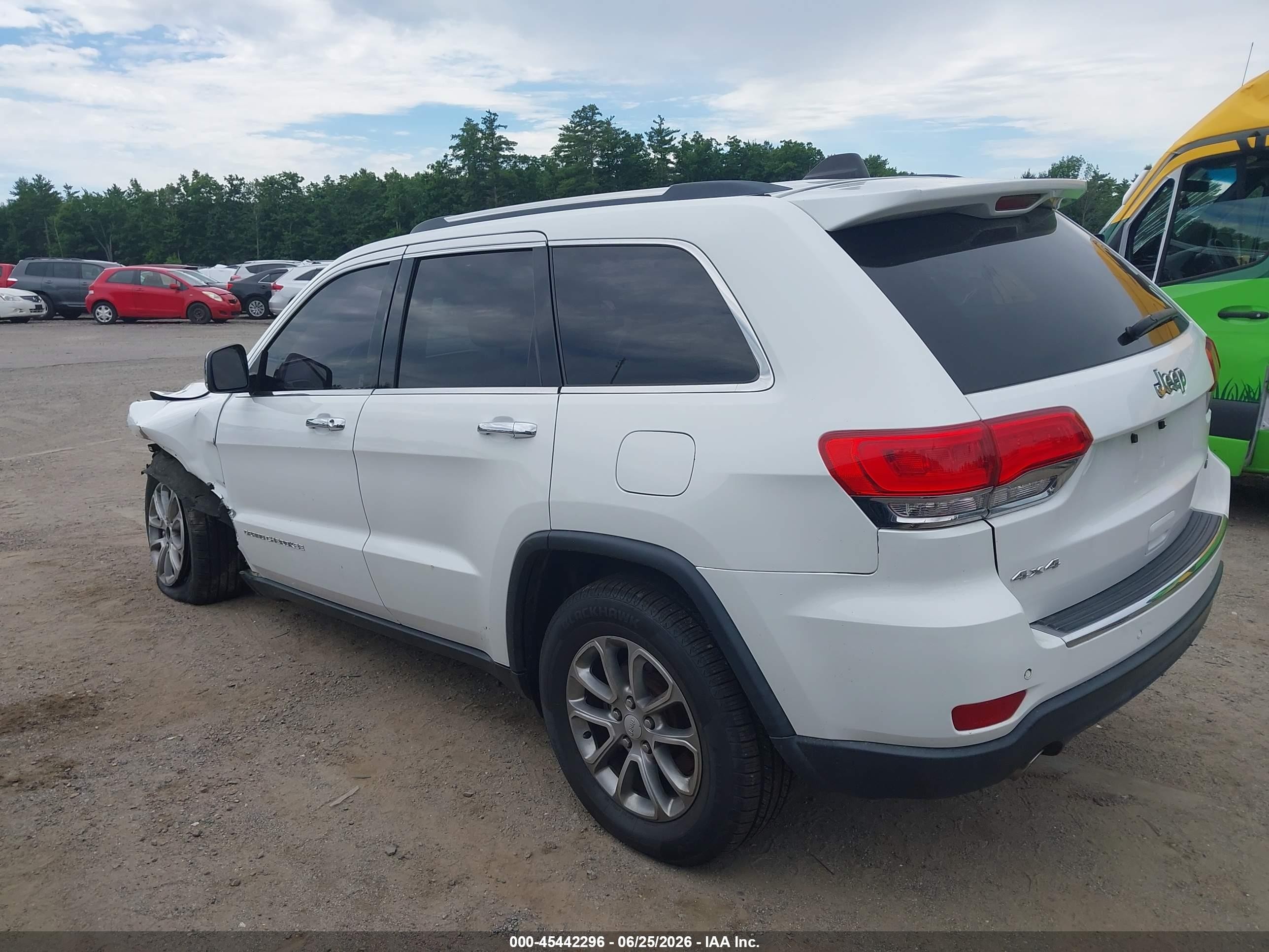 2014 Jeep Grand Cherokee Limited White vin: 1C4RJFBG9EC275096