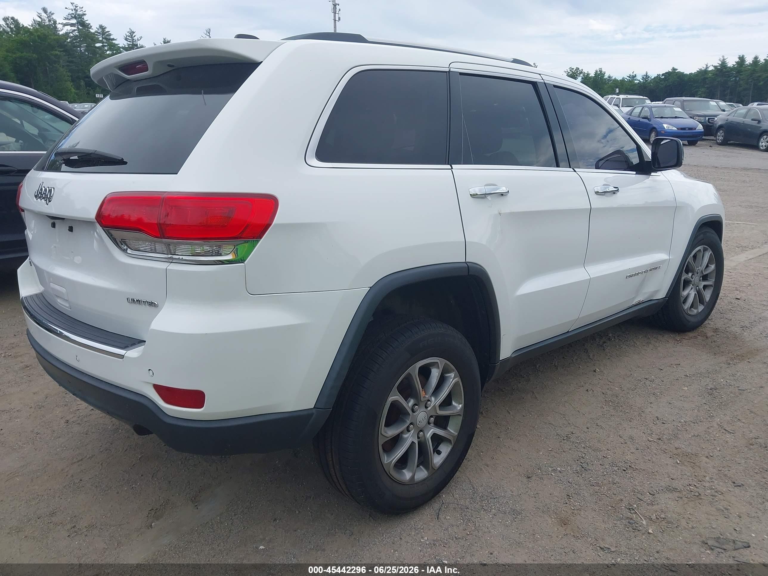 2014 Jeep Grand Cherokee Limited White vin: 1C4RJFBG9EC275096