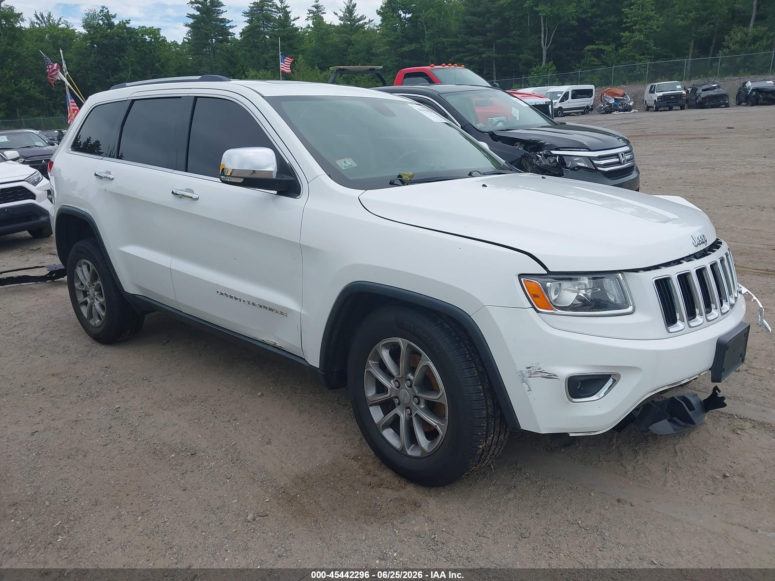 2014 Jeep Grand Cherokee Limited White vin: 1C4RJFBG9EC275096