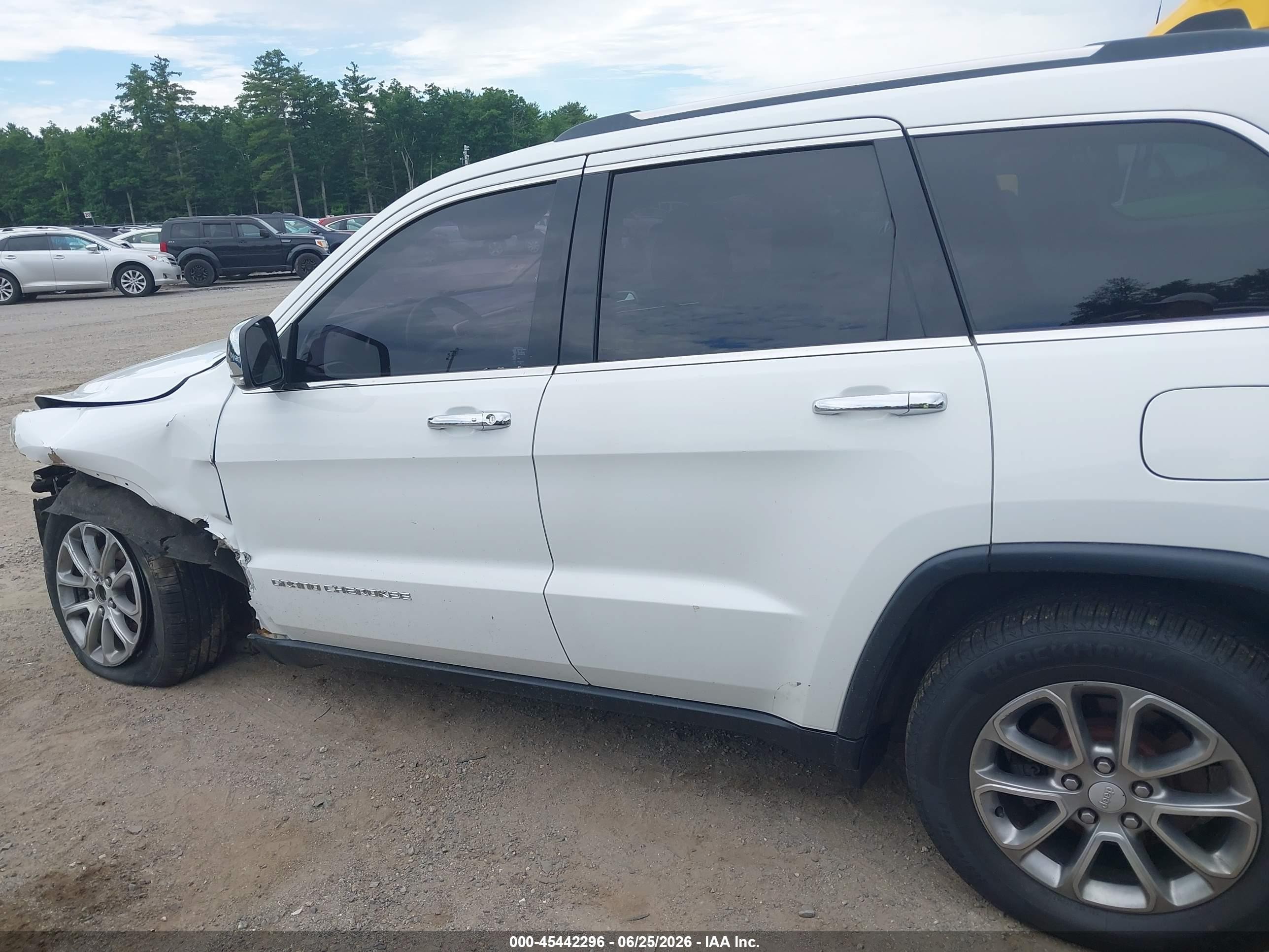 2014 Jeep Grand Cherokee Limited White vin: 1C4RJFBG9EC275096