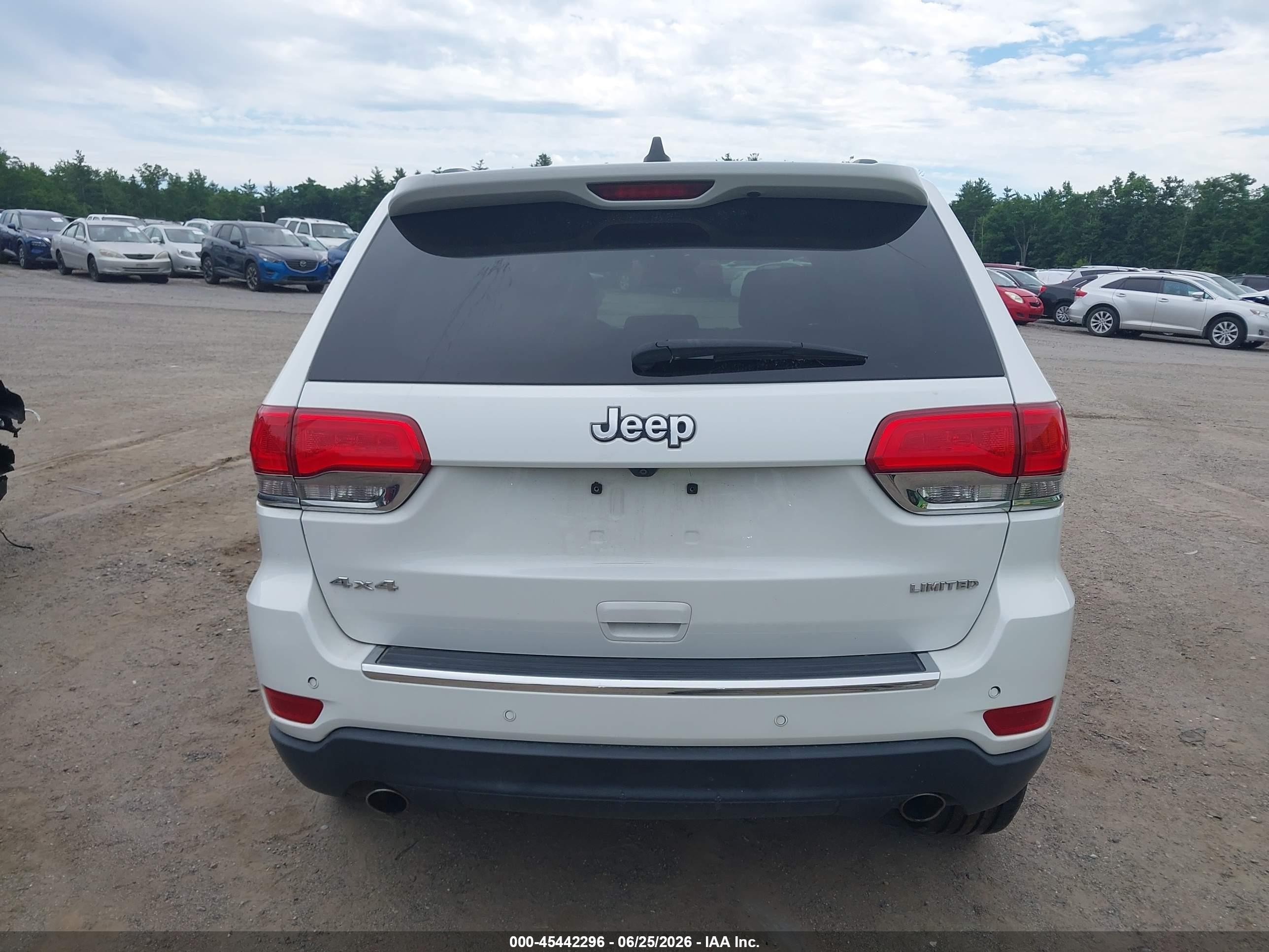 2014 Jeep Grand Cherokee Limited White vin: 1C4RJFBG9EC275096