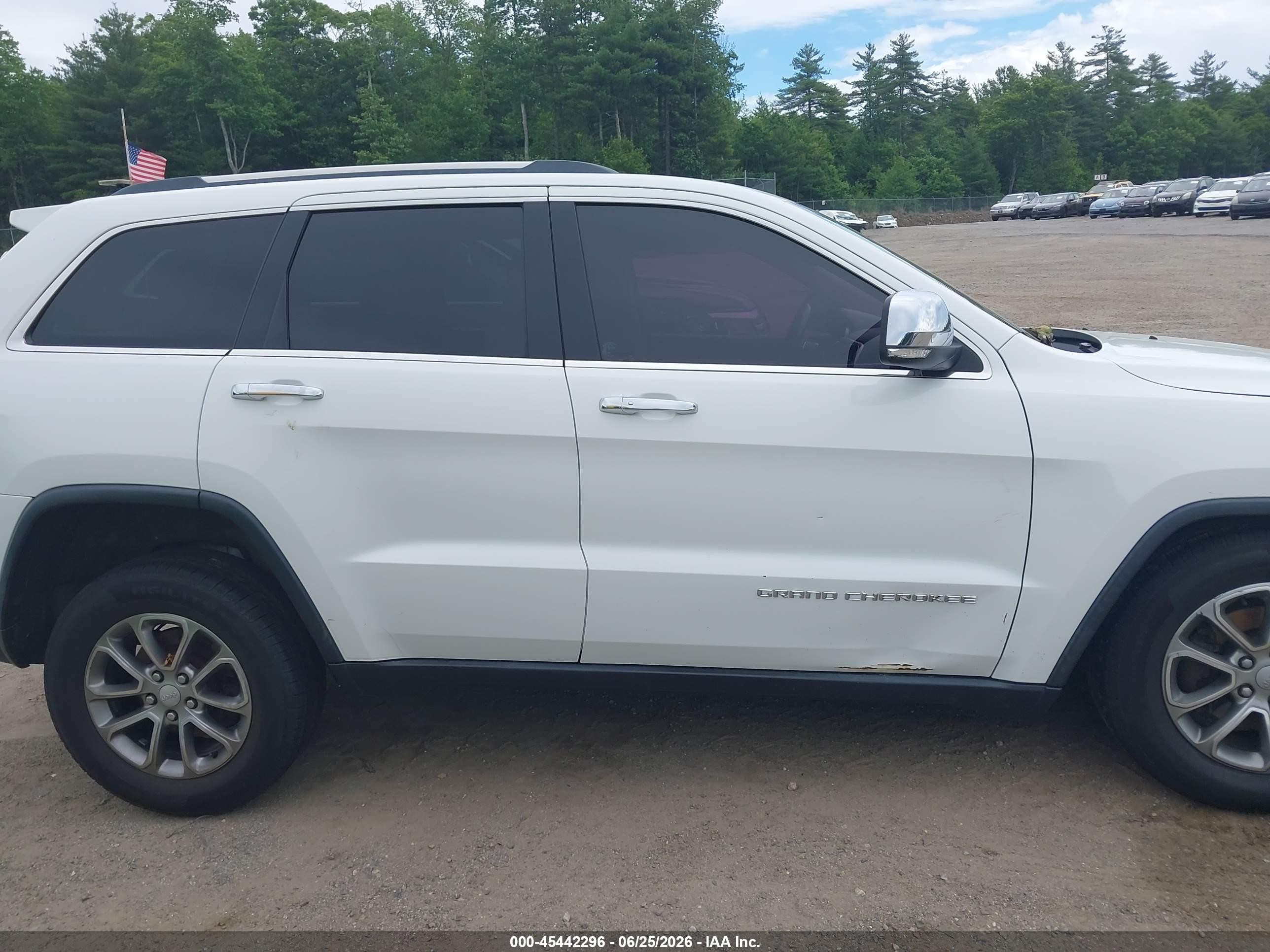 2014 Jeep Grand Cherokee Limited White vin: 1C4RJFBG9EC275096