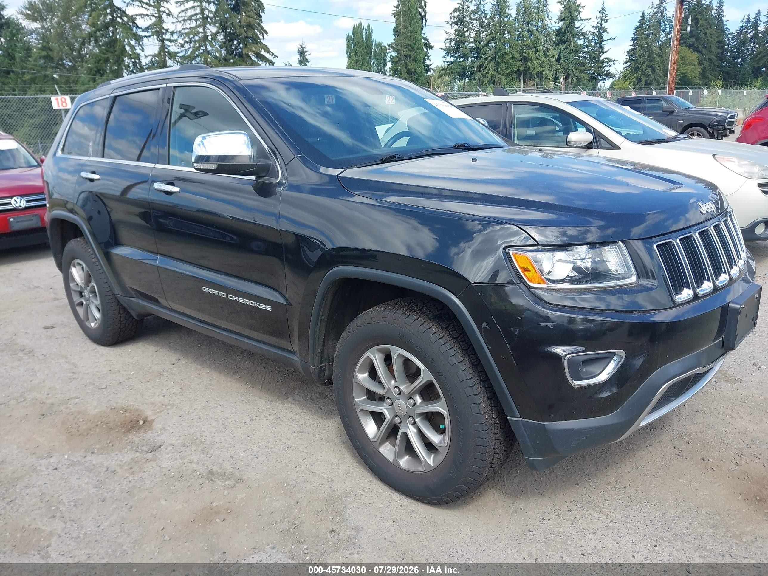 2014 Jeep Grand Cherokee Limited Black vin: 1C4RJFBG9EC327178