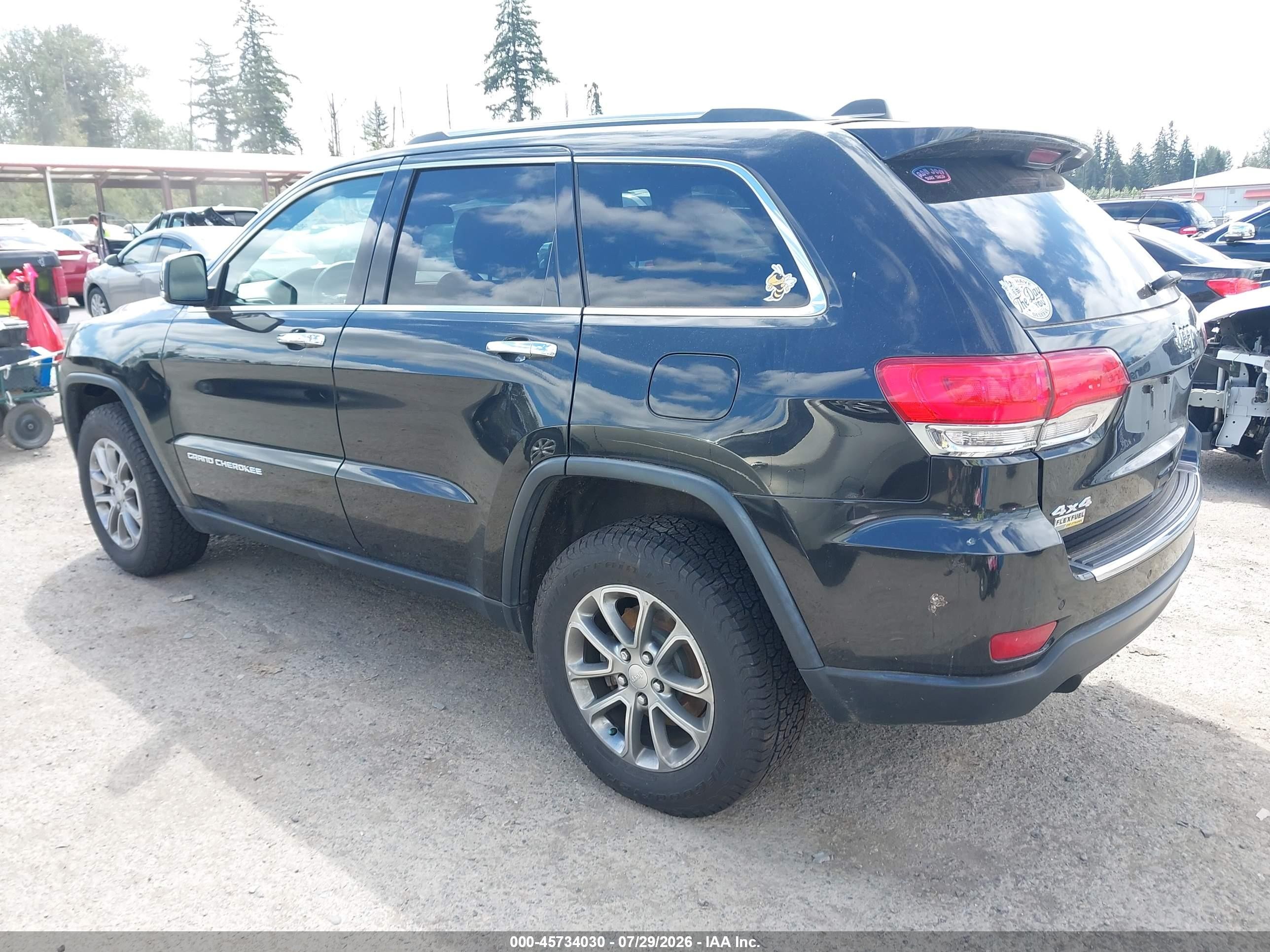 2014 Jeep Grand Cherokee Limited Black vin: 1C4RJFBG9EC327178