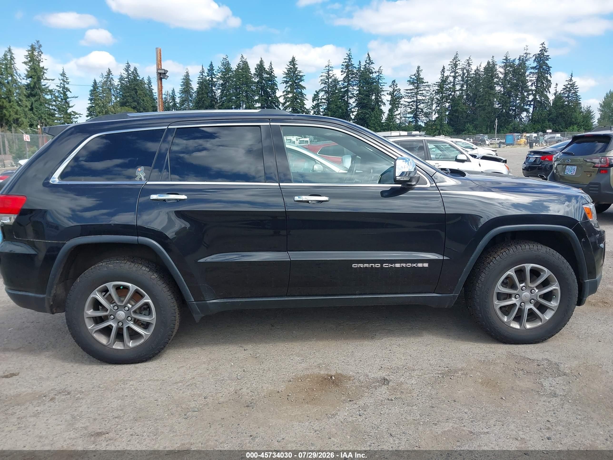 2014 Jeep Grand Cherokee Limited Black vin: 1C4RJFBG9EC327178