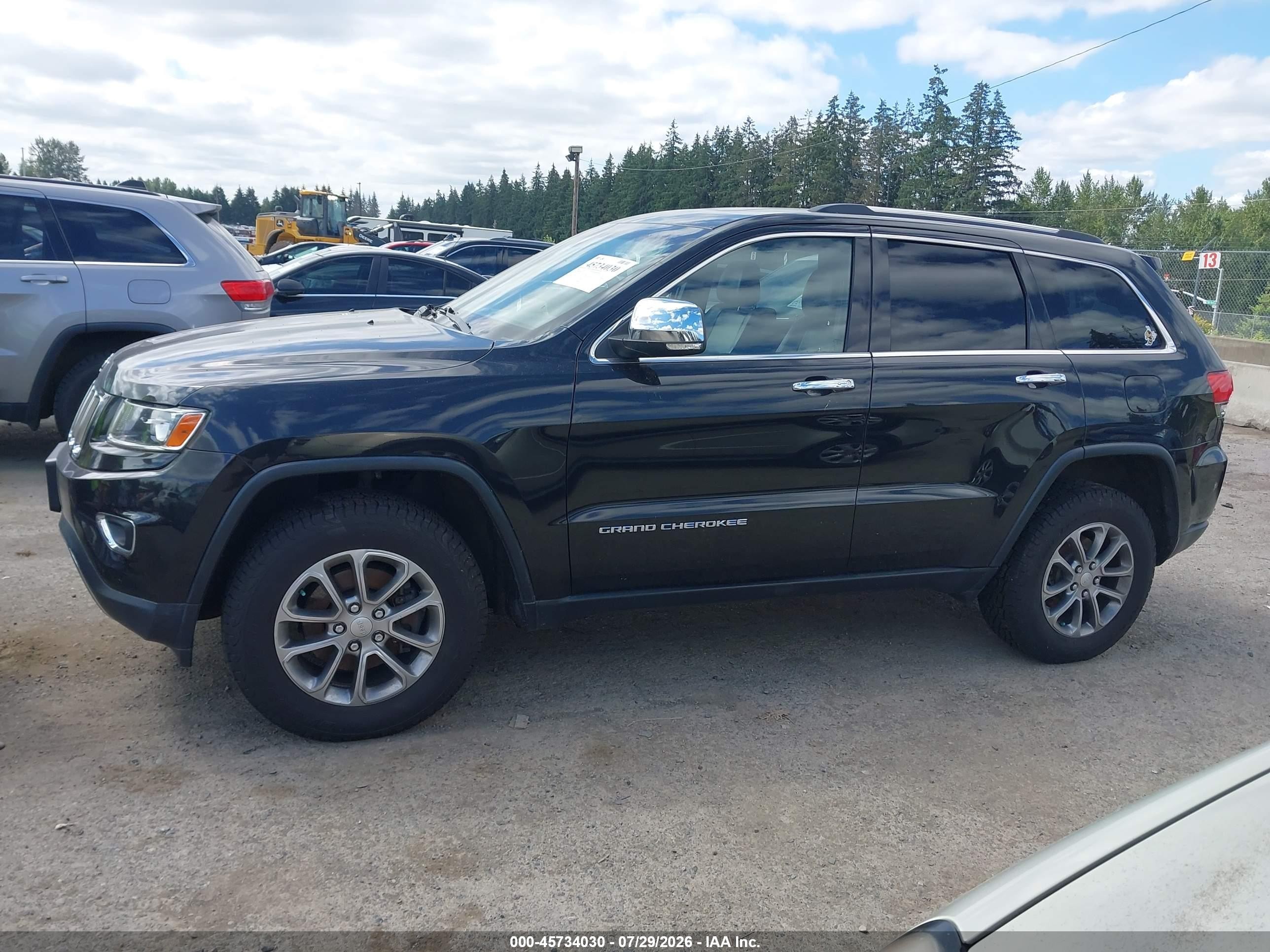 2014 Jeep Grand Cherokee Limited Black vin: 1C4RJFBG9EC327178
