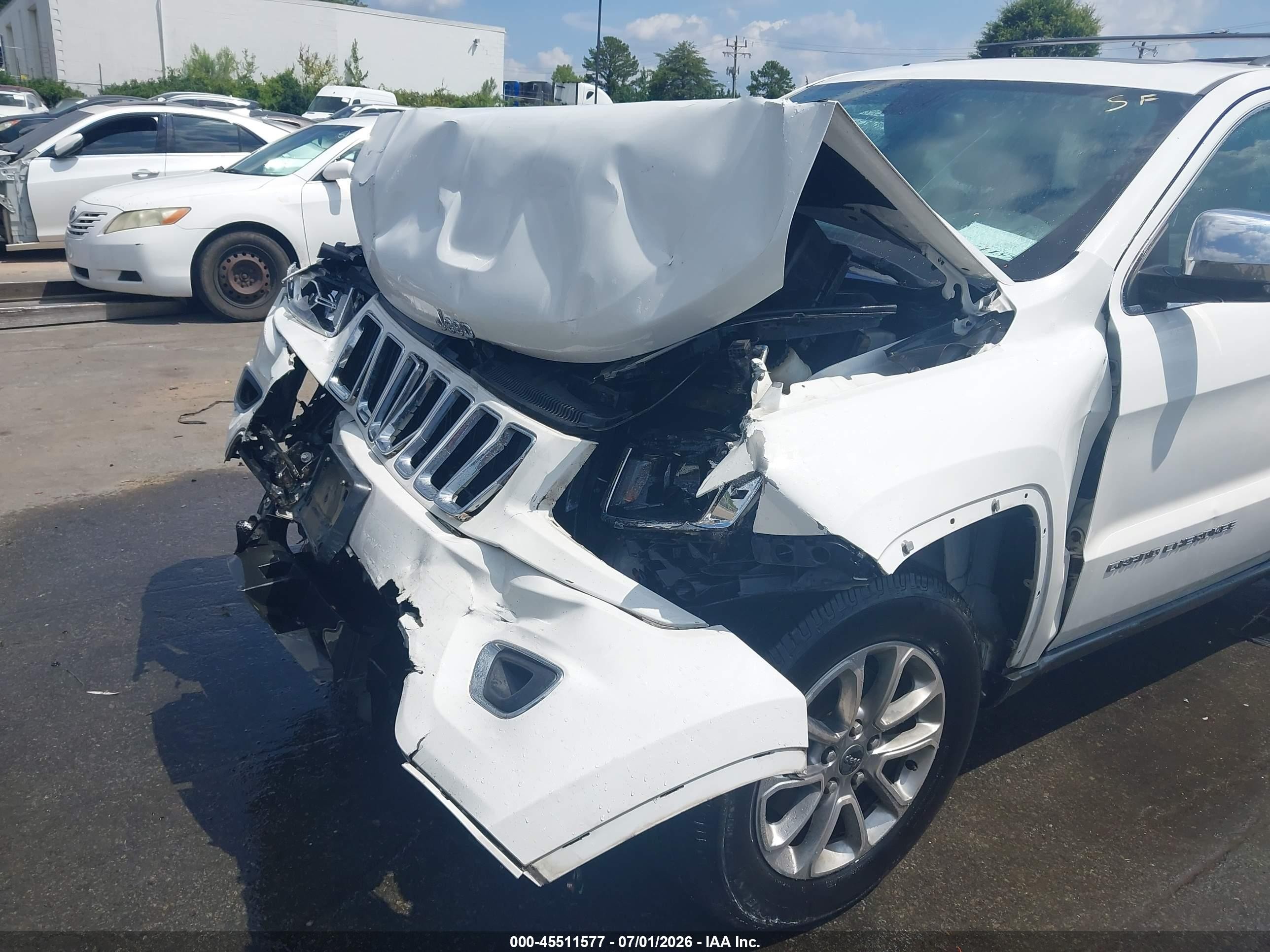2014 Jeep Grand Cherokee Limited White vin: 1C4RJFBG9EC422534