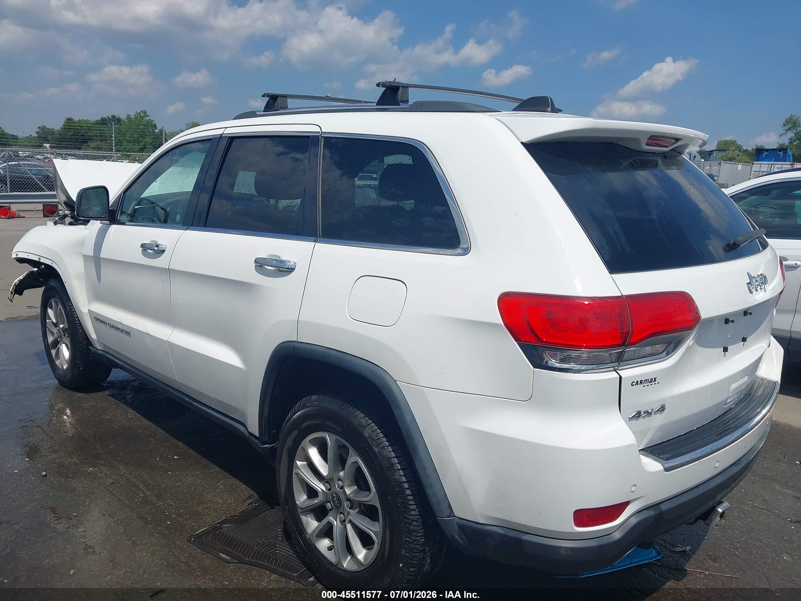 2014 Jeep Grand Cherokee Limited White vin: 1C4RJFBG9EC422534