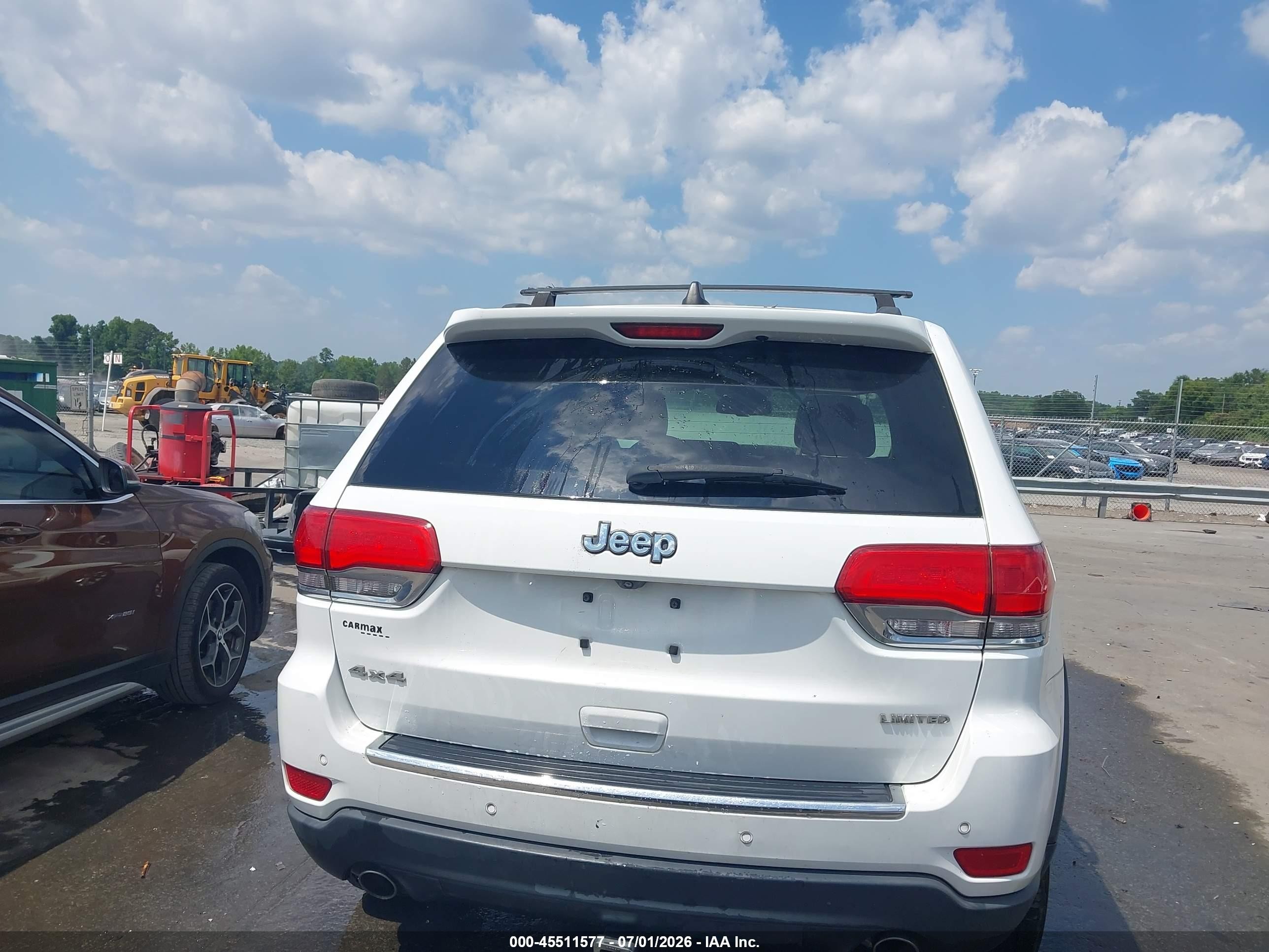 2014 Jeep Grand Cherokee Limited White vin: 1C4RJFBG9EC422534