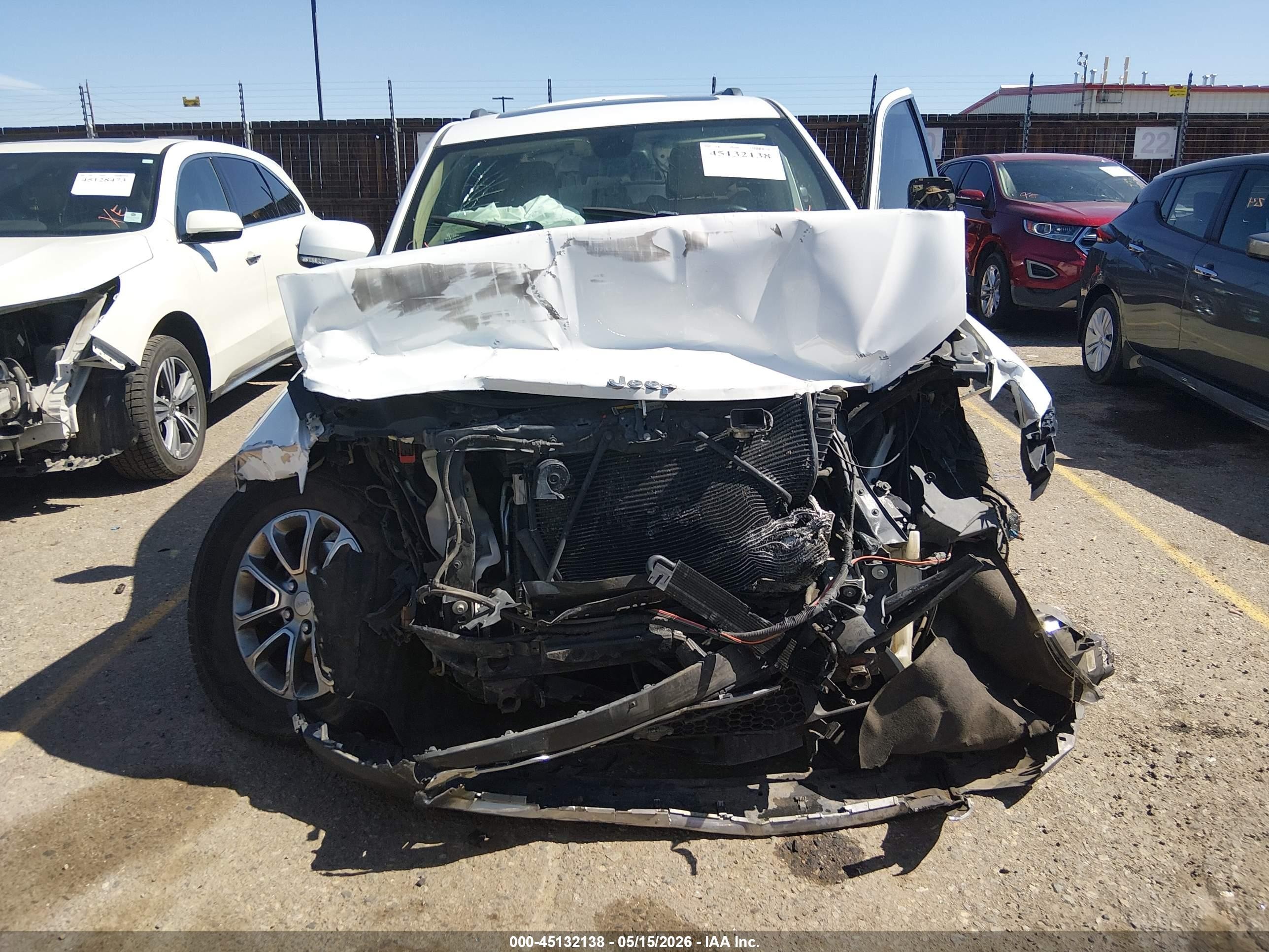 2014 Jeep Grand Cherokee Limited White vin: 1C4RJFBG9EC440371