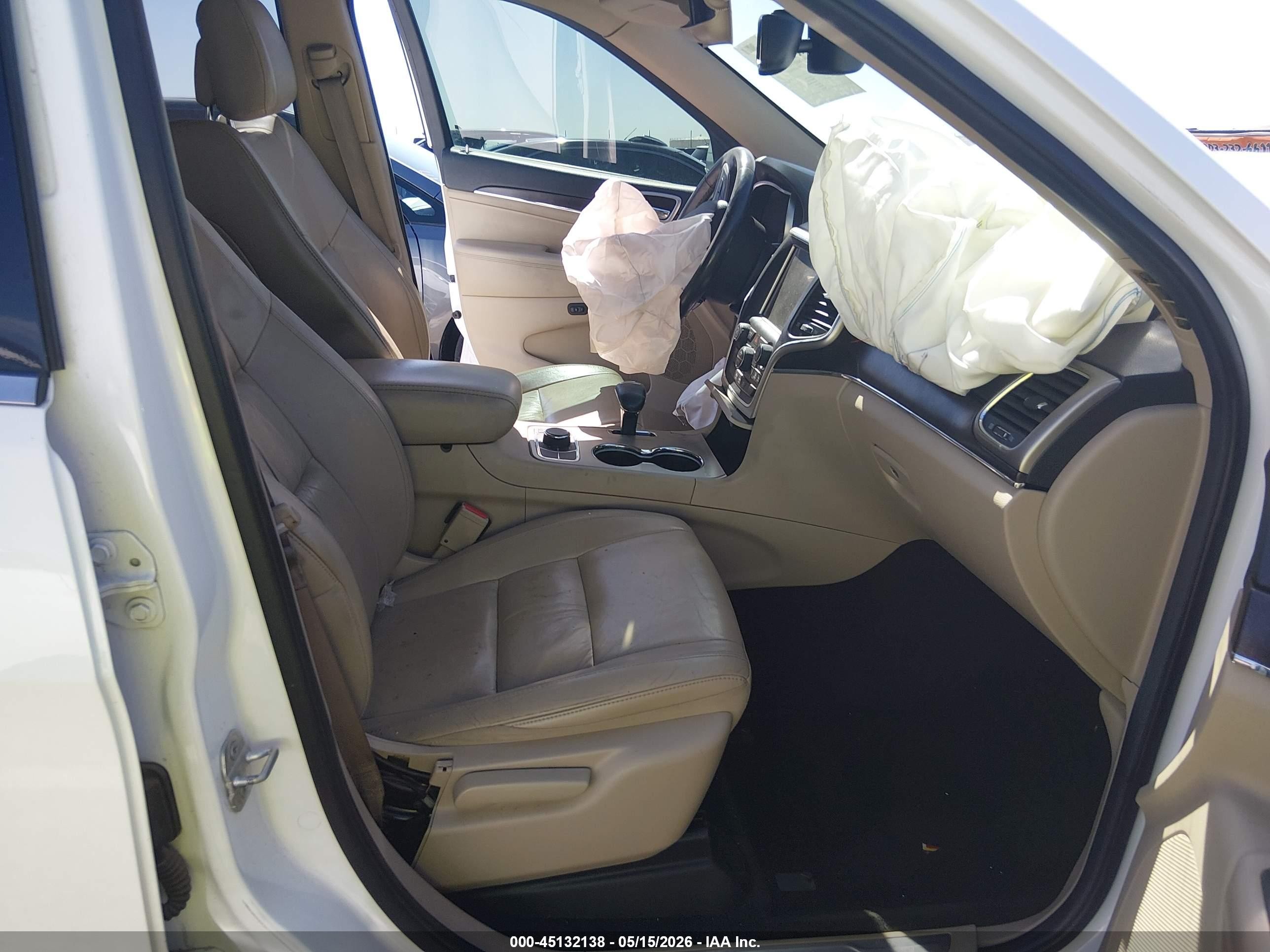 2014 Jeep Grand Cherokee Limited White vin: 1C4RJFBG9EC440371